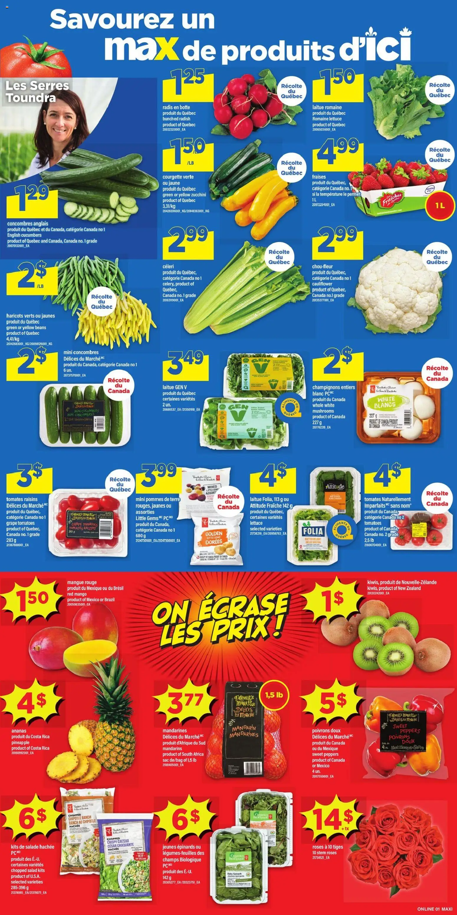 Maxi flyer valid from Jul 30, 2026 | Page: 4 | Products: Pineapple, Salad, Butter, Tomatoes