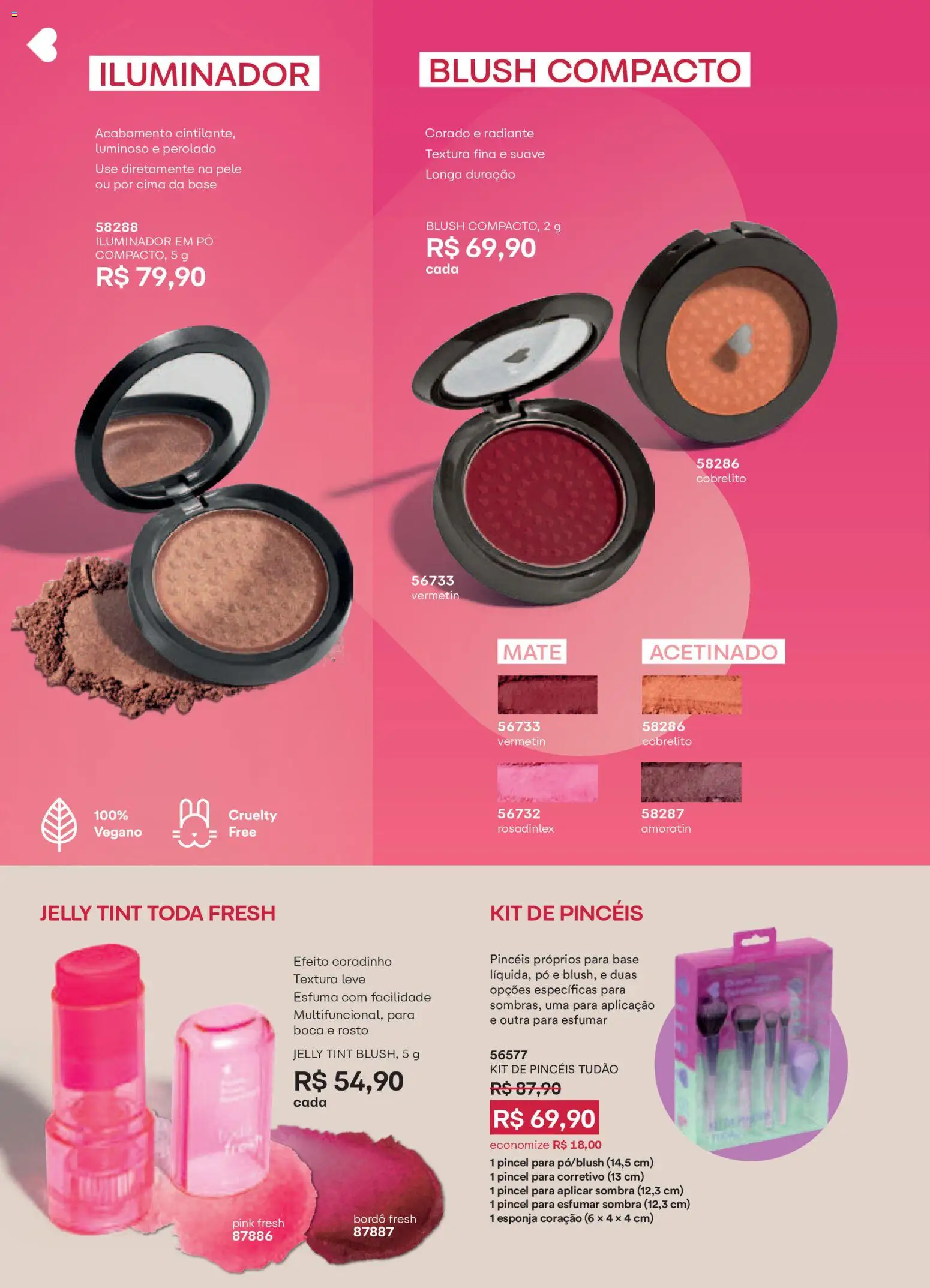 O Boticário Folheto - válido de 15.06.2026 | Página: 158 | Produtos: Corretivo, Blush, Esponja, Base