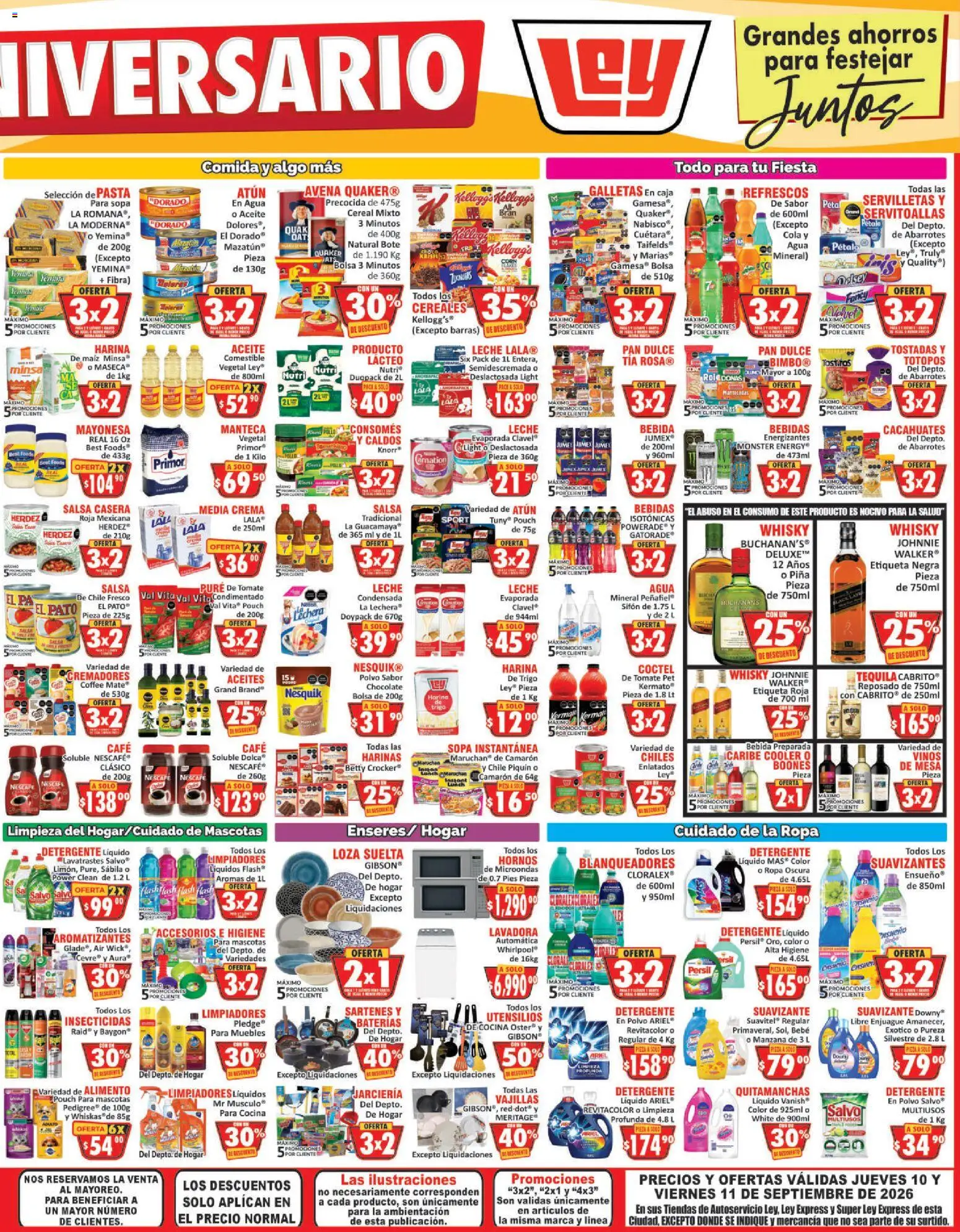 Nuevas ofertas de Casa Ley válidas en toda la República Mexicana desde el 10/09/2026. ¡Encuentra las mejores ofertas en Casa Ley folleto Autoservicio! | Página: 4 | Productos: Atún, Sopa, Detergente líquido, Mate