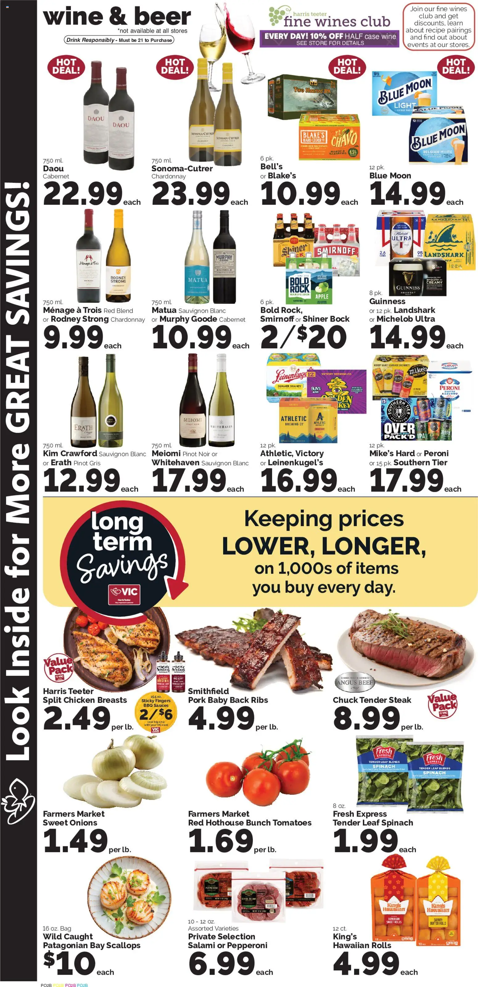 Harris Teeter Weekly Ad - valid from 09/09/2026 | Page: 9 | Products: Wine, Sauces, Tomatoes, Steak