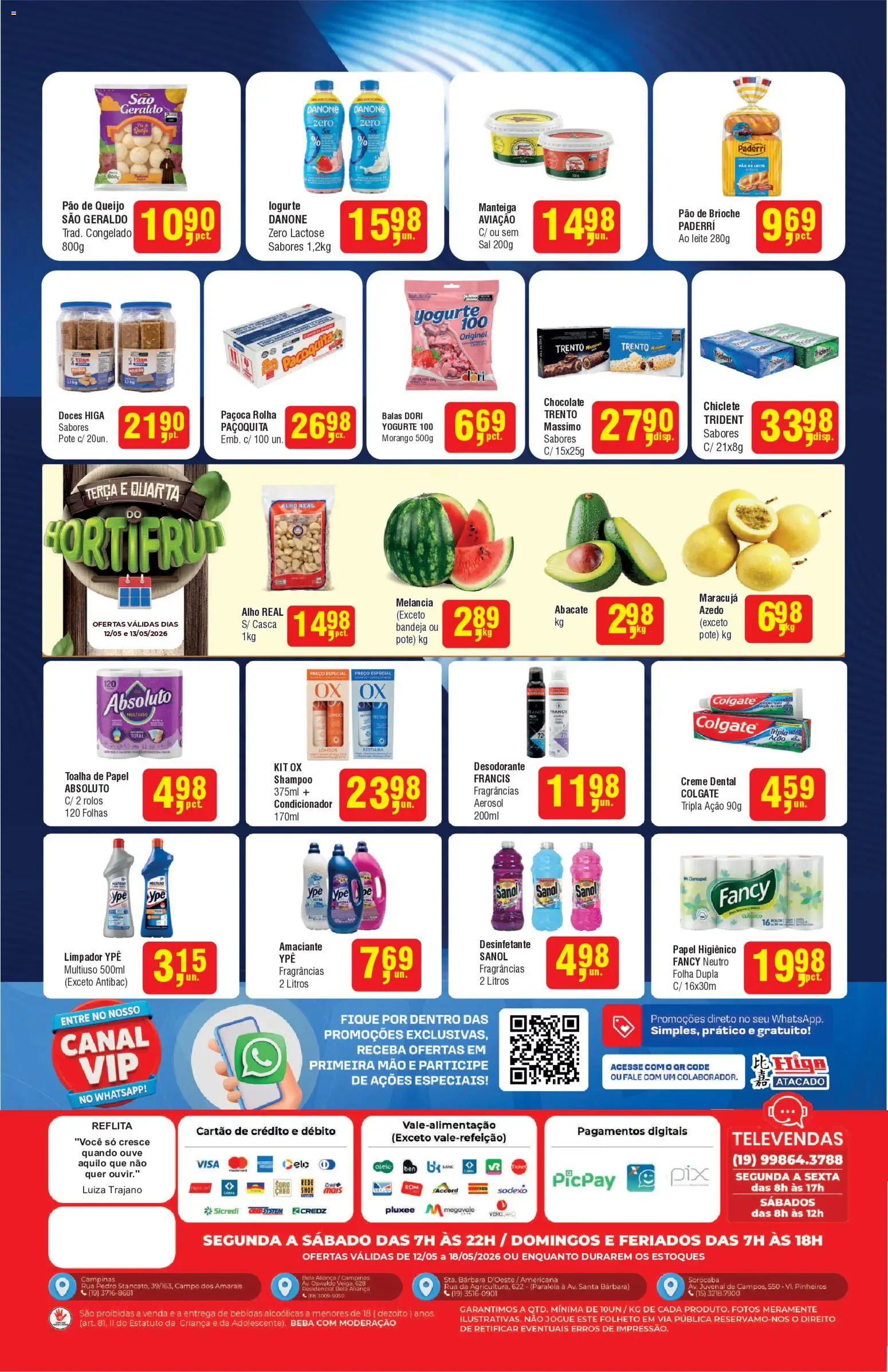 Higa Atacado Folheto - válido de 12.05.2026 | Página: 2 | Produtos: Maracujá, Melancia, Chocolate, Paçoca