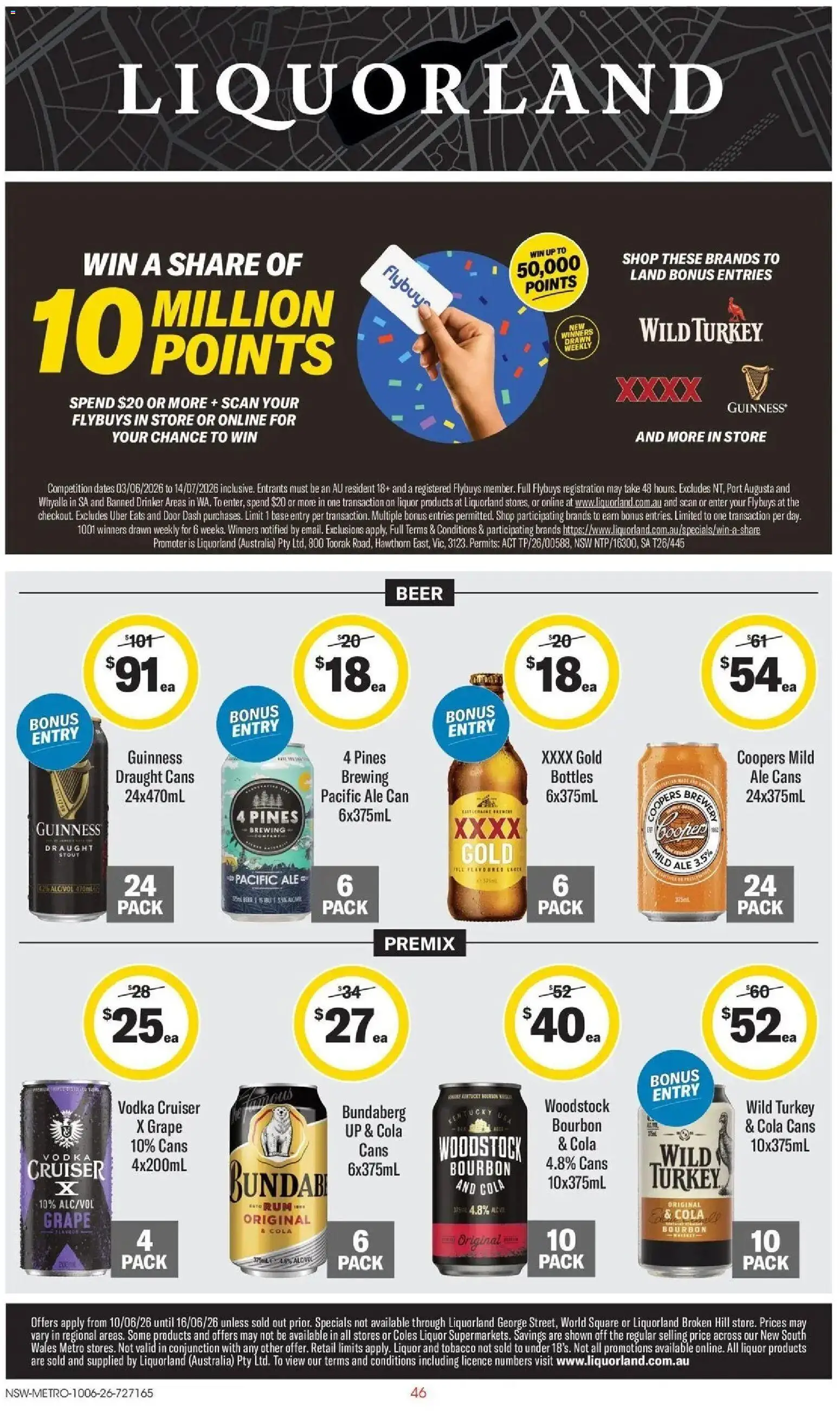 Coles catalogue - valid from 09.06.2026 | Page: 46 | Products: Door, Beer, Rum, Turkey