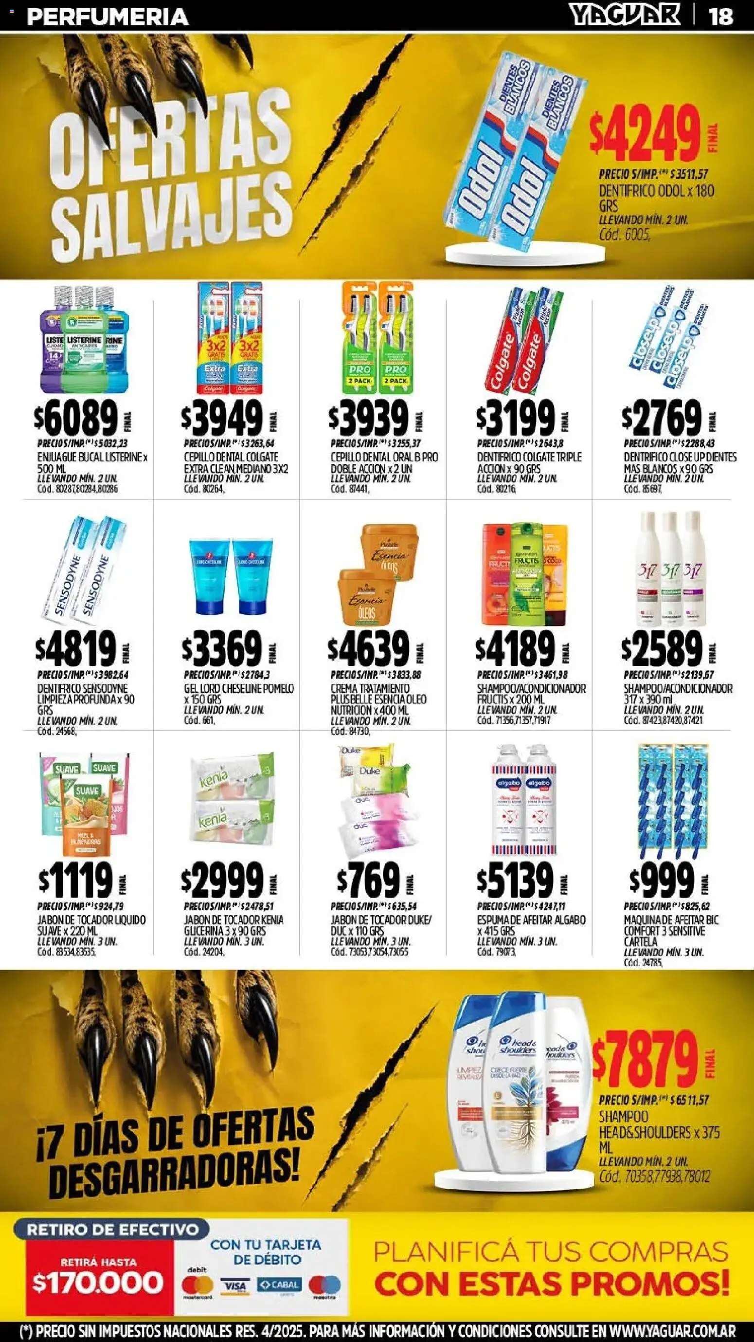 Yaguar - Oferta Semanal Misiones │ válido desde el 10/08/2026 | Página: 19 | Productos: Shampoo, Espuma de afeitar, Enjuague bucal, Crema