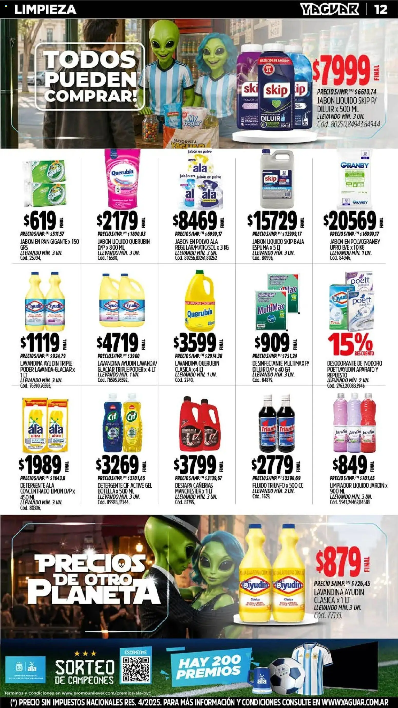 Yaguar - Oferta Semanal San Juan │ válido desde el 13/07/2026 | Página: 13 | Productos: Lavandina, Jabón, Jabón en polvo, Pan