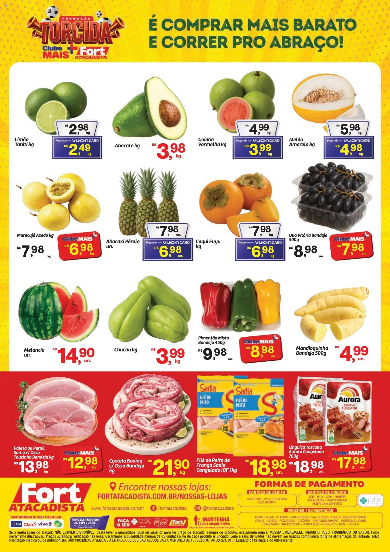 Fort Atacadista Folheto - válido de 09.06.2026 | Página: 2 | Produtos: Melão, Chuchu, Mandioquinha, Bandeja