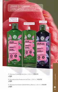 Vista previa de Yves Rocher campaña 7 2026, nuevo folleto de la tienda, válido en México a partir del 12.05.2026 | Página: 15 | Productos: Vinagre, Iluminador, Brillo, Acondicionador