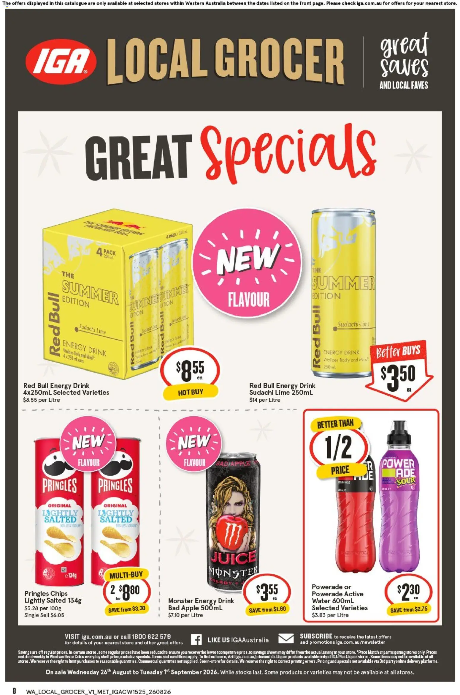 IGA catalogue - valid from 26/08/2026 | Page: 8 | Products: Cream, Ice cream, Fruits, Ice