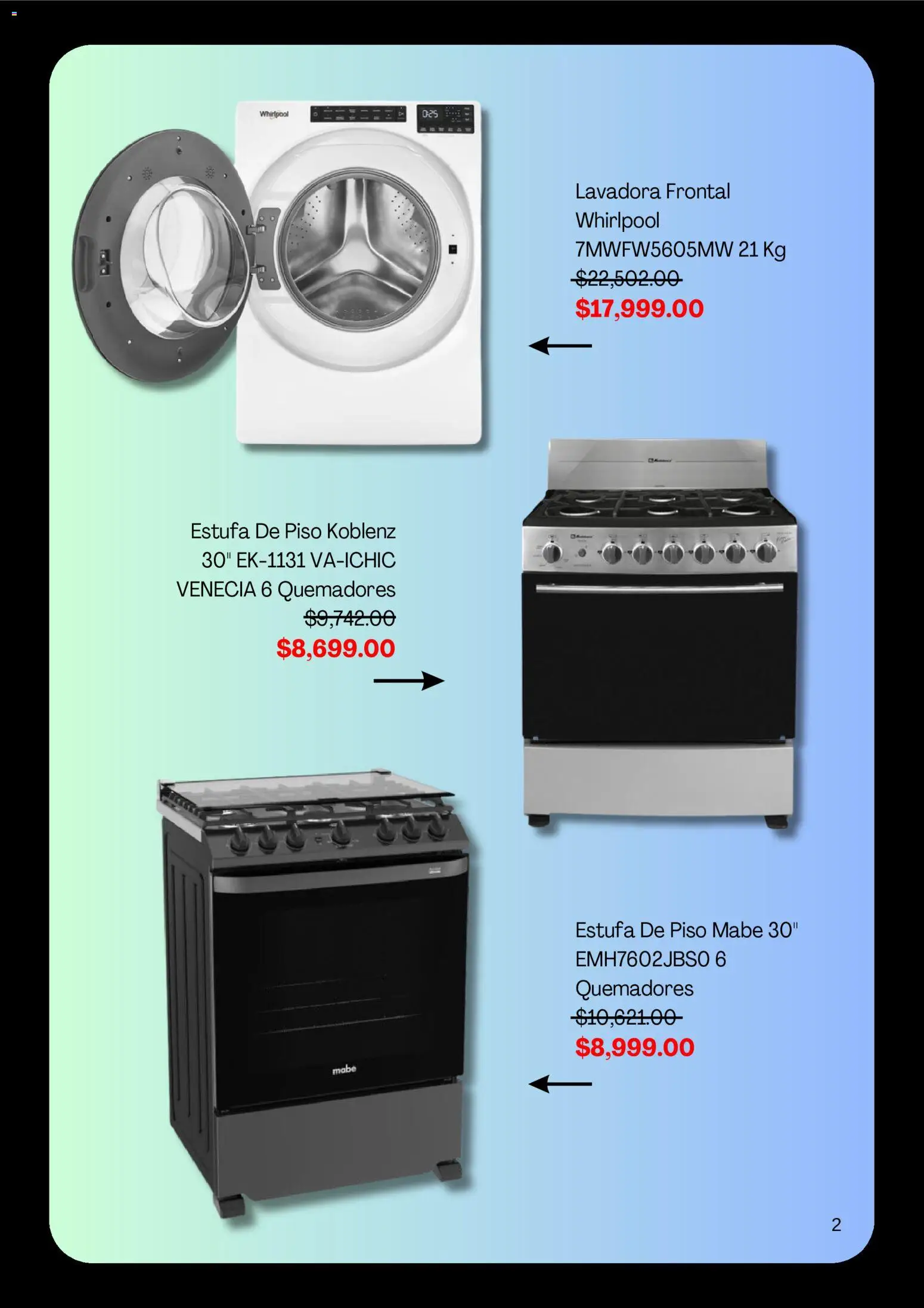 Nuevas ofertas de Muebles America válidas en toda la República Mexicana desde el 03/06/2026. ¡Encuentra las mejores ofertas en Muebles America catálogo! | Página: 2 | Productos: Lavadora
