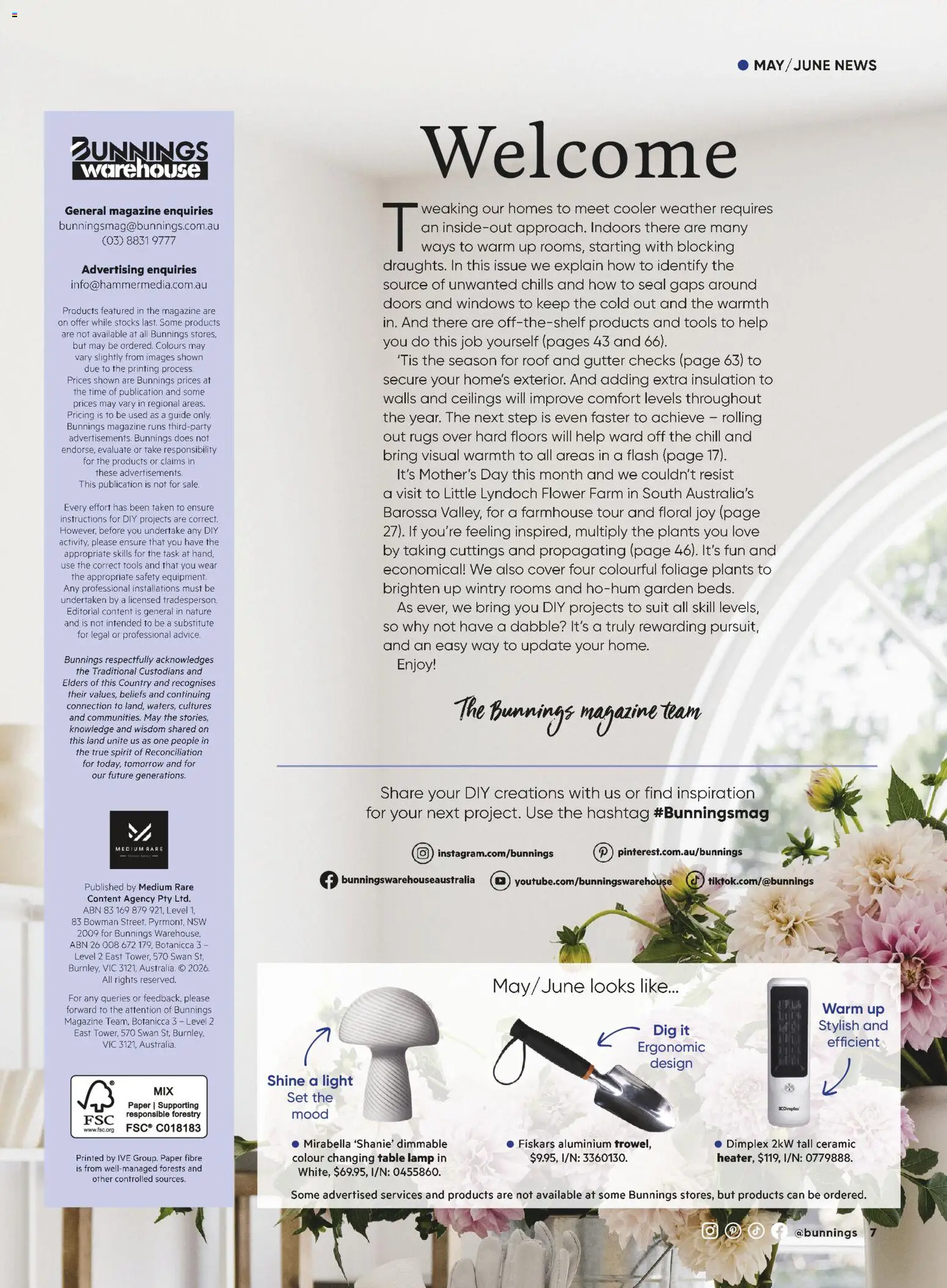 Bunnings Warehouse catalogue - valid from 01.05.2026 | Page: 7 | Products: Table, Changing table, Lamp, Suit