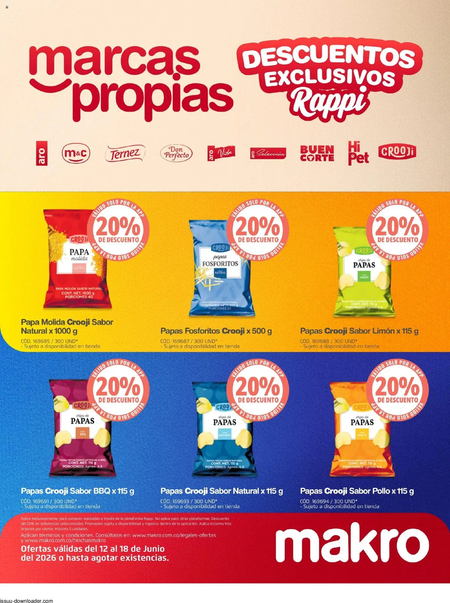 Makro revista - valida desde el 12.06.2026 | Página: 12 | Productos: Pollo, Limón, Plátano, Papa