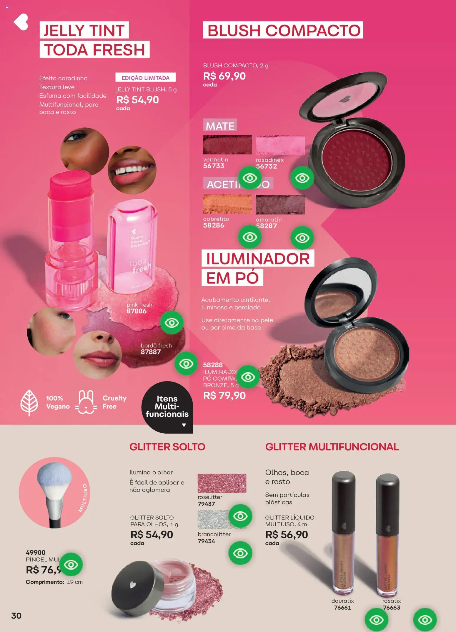 O Boticário Folheto - válido de 10/08/2026 | Página: 34 | Produtos: Pó, Blush, Base, Iluminador