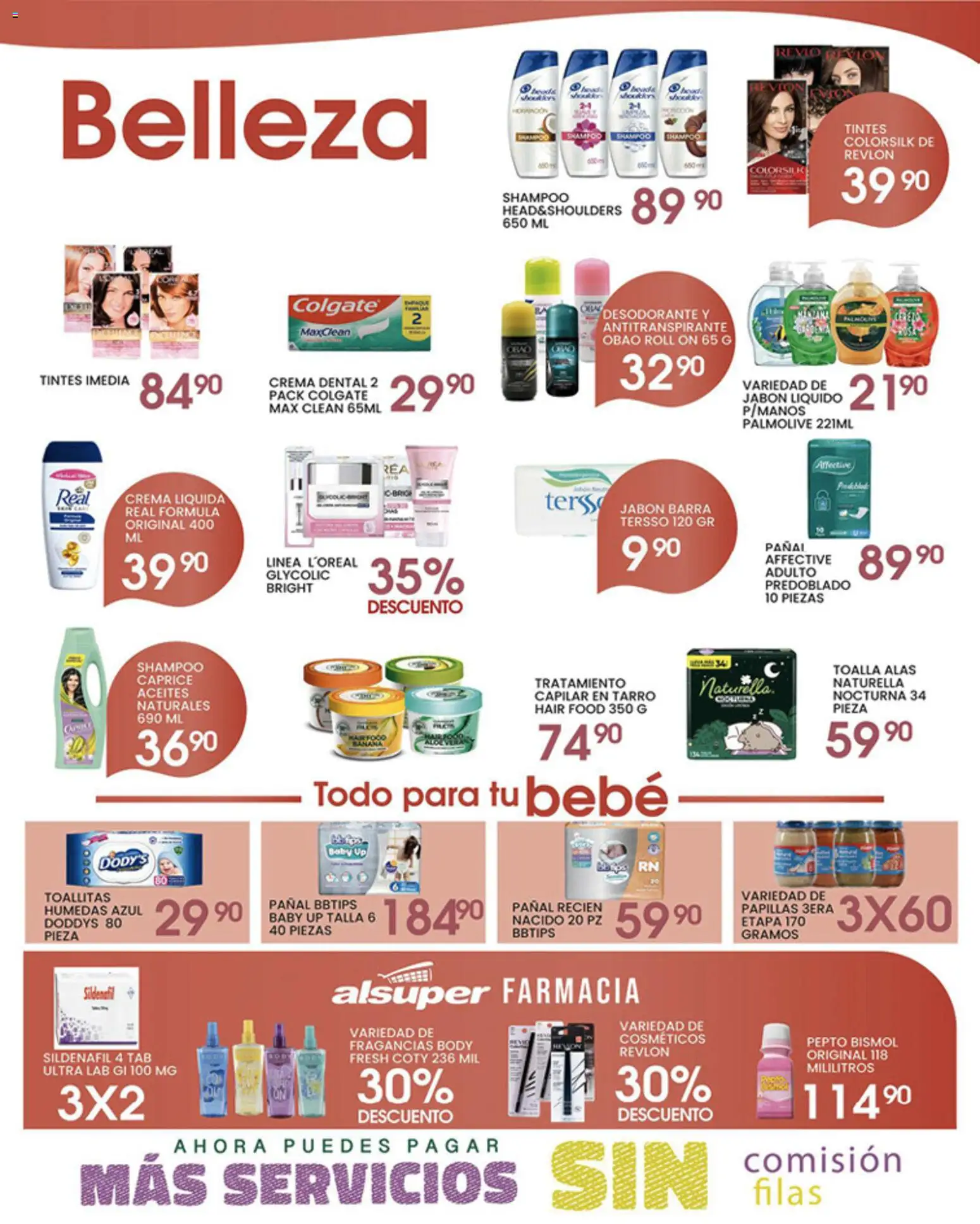 Nuevas ofertas de Alsuper válidas en toda la República Mexicana desde el 08.05.2026. ¡Encuentra las mejores ofertas en Alsuper folleto Laguna! | Página: 4 | Productos: Antitranspirante, Toalla, Body, Jabón