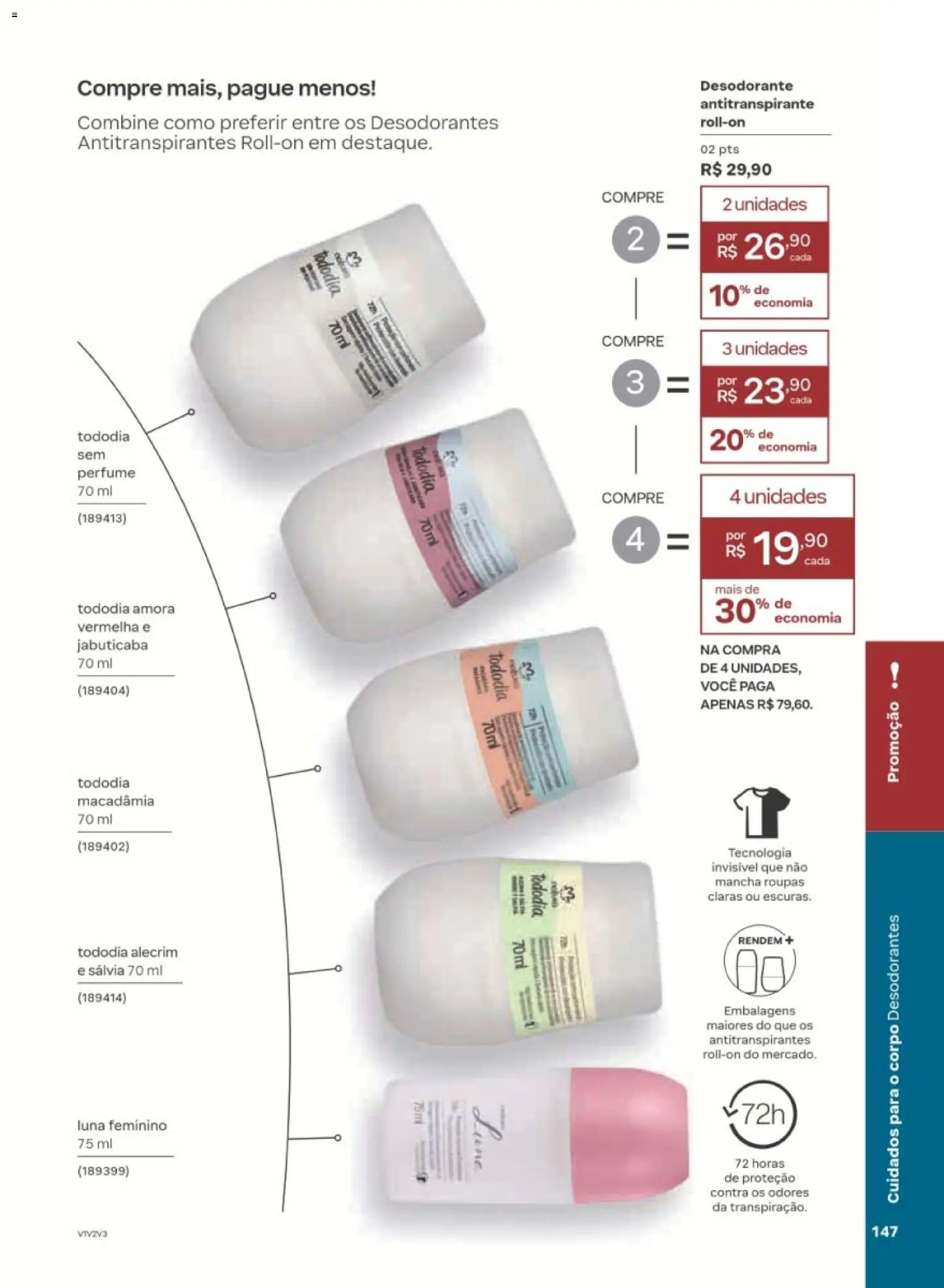 Natura Folheto - válido de 29/06/2026 | Página: 147 | Produtos: Macadâmia, Perfume, Desodorante, Roupas
