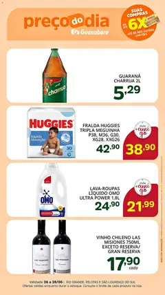 Supermercado Guanabara - Ofertas da semana - Pré-Visualização do folheto da loja Supermercado Guanabara, válido de 26/06/2026 | Página: 2 | Produtos: Guaraná, Vinho