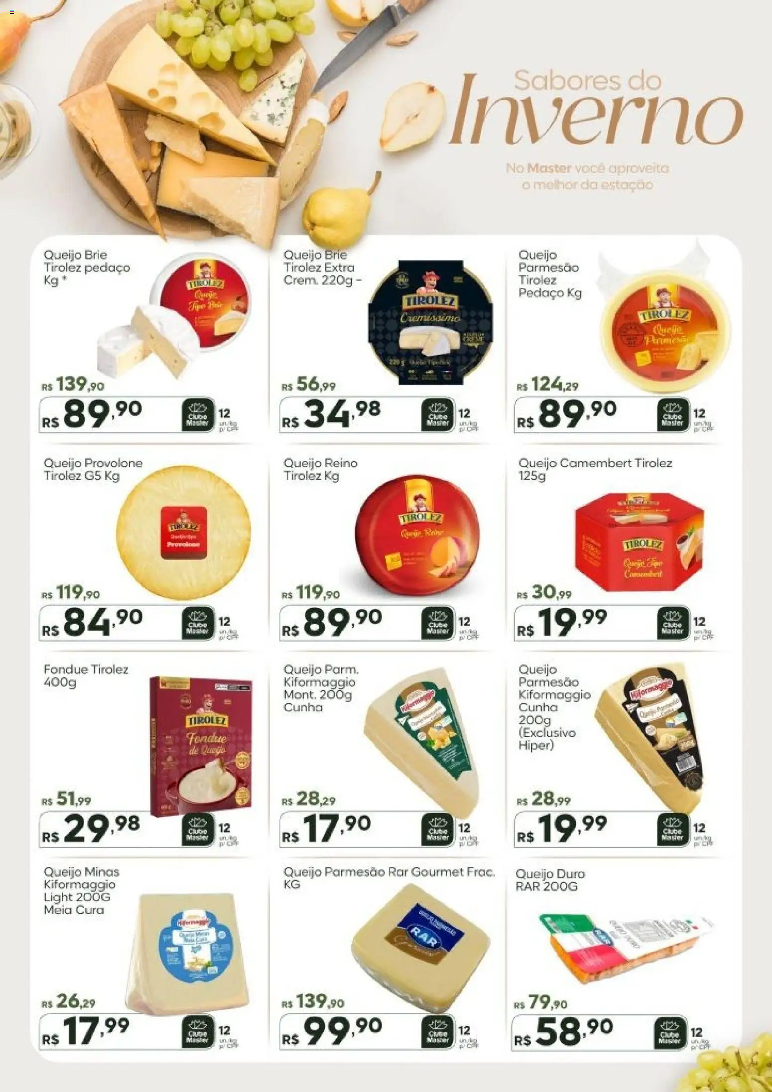 Master Folheto - válido de 16.06.2026 | Página: 7 | Produtos: Provolone, Parmesão, Brie, Queijo parmesão