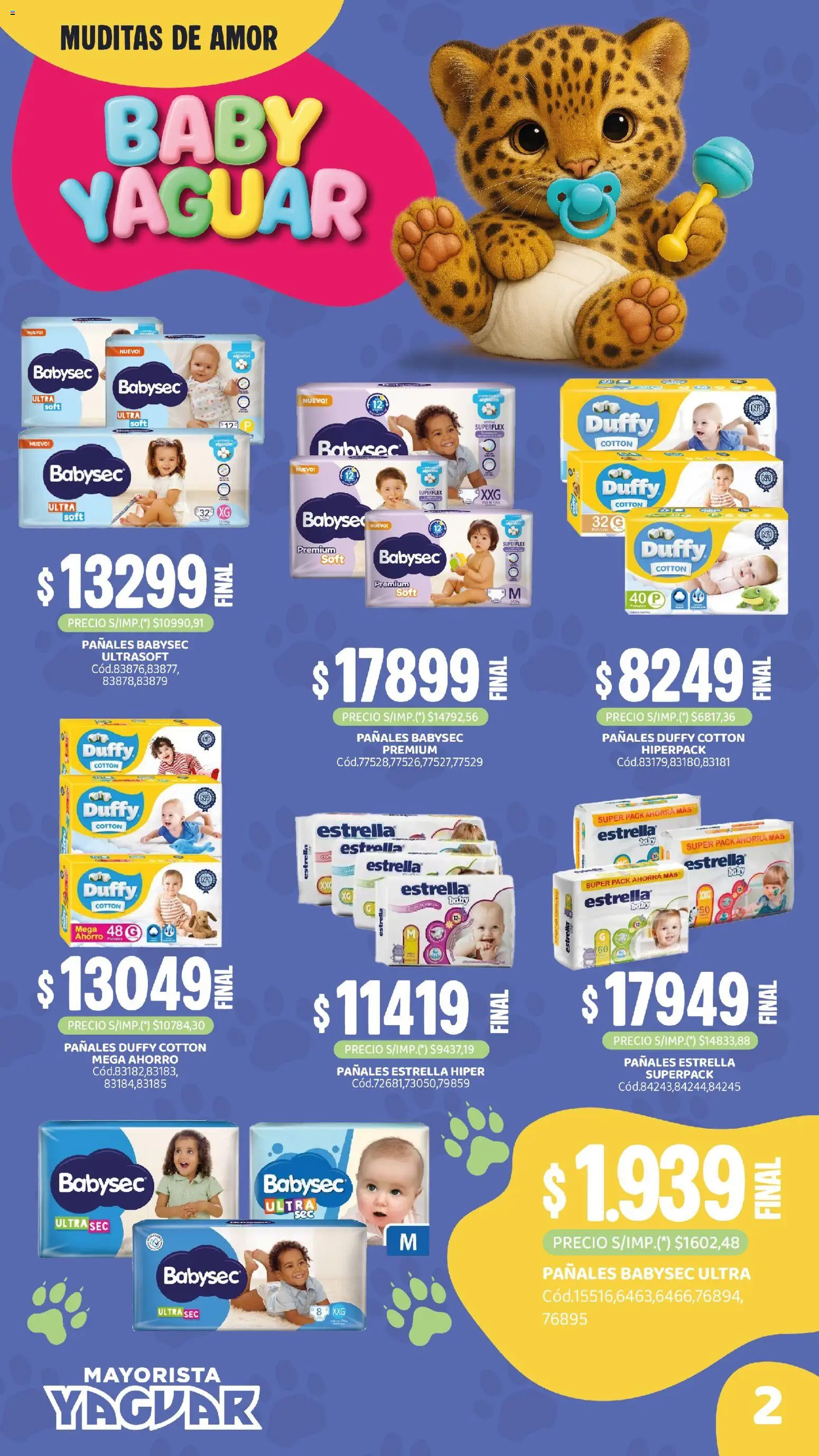 Yaguar - Todo Para Tu Bebe │ válido desde el 21/09/2026 | Página: 2 | Productos: Algodón, Huevo, Pañales