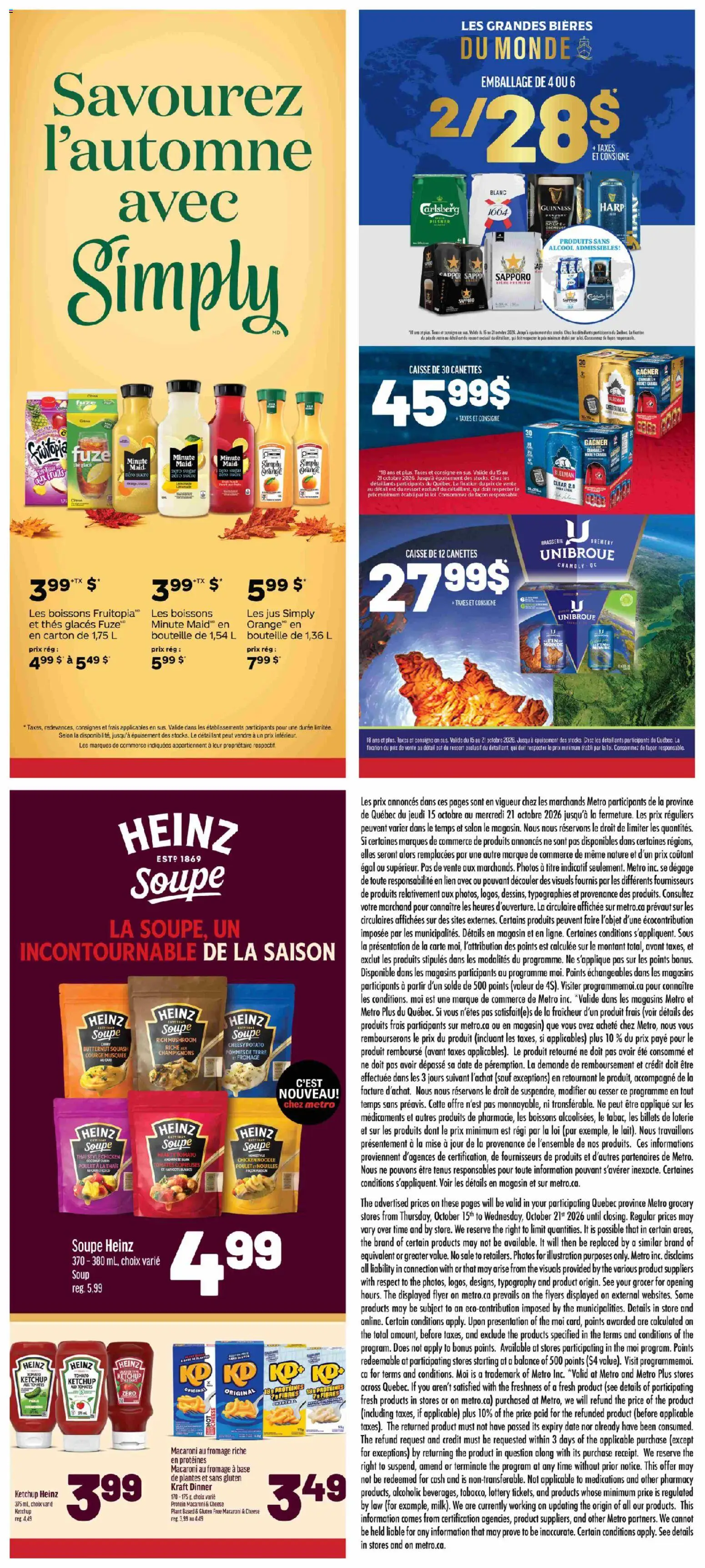 Metro flyer valid from Oct 15, 2026 | Page: 22