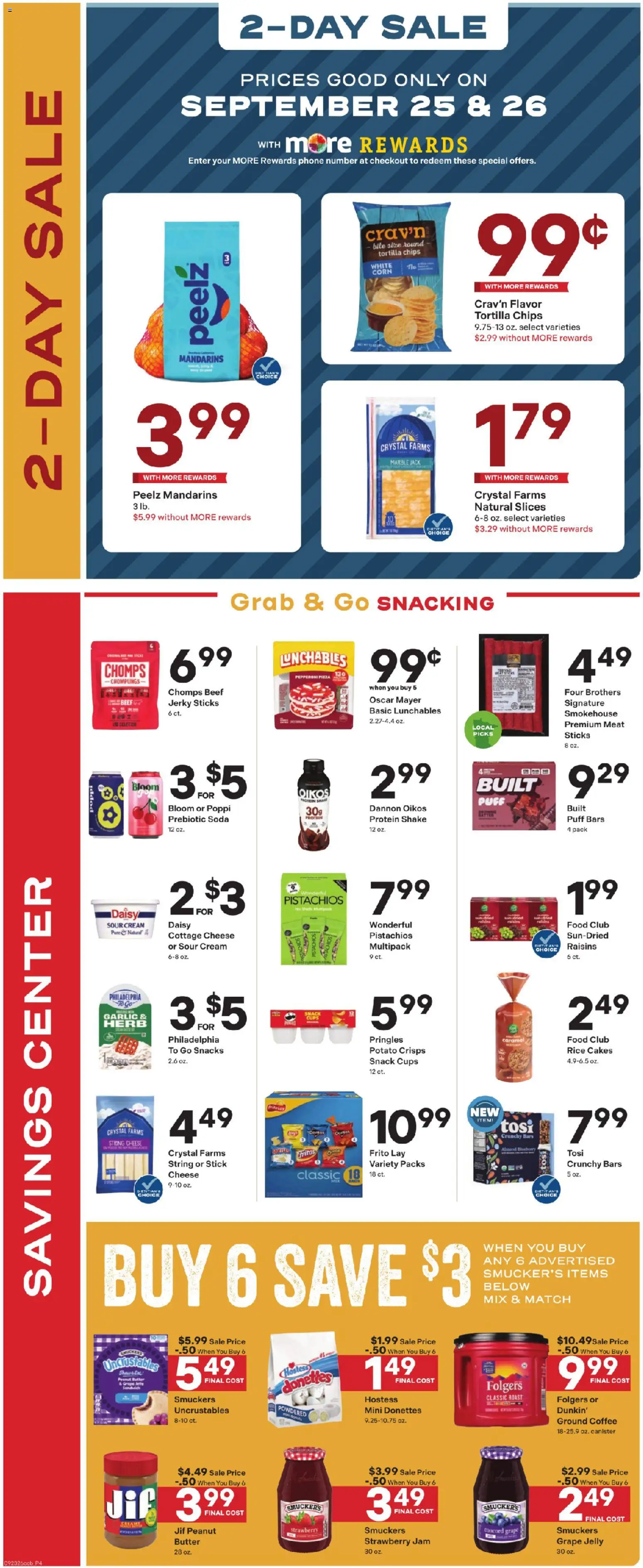 Coborn's Weekly Ad - valid from 09/23/2026 | Page: 4 | Products: Corn, Rice cakes, Jerky, Snacks
