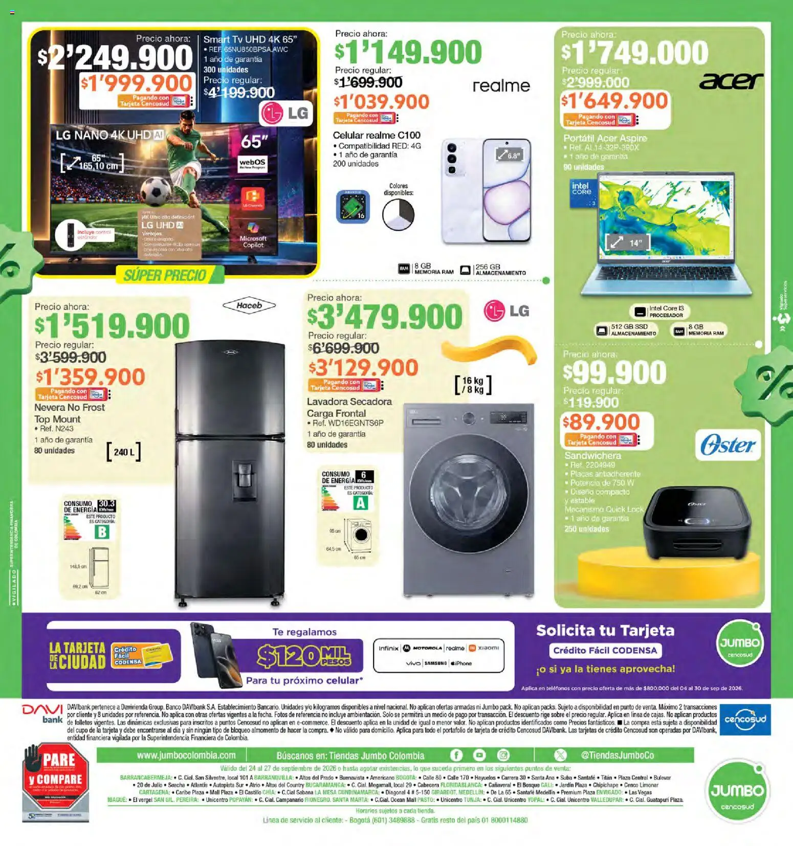 Jumbo revista - valida desde el 24/09/2026 | Página: 4 | Productos: Banco, Secadora, Mesa, Top