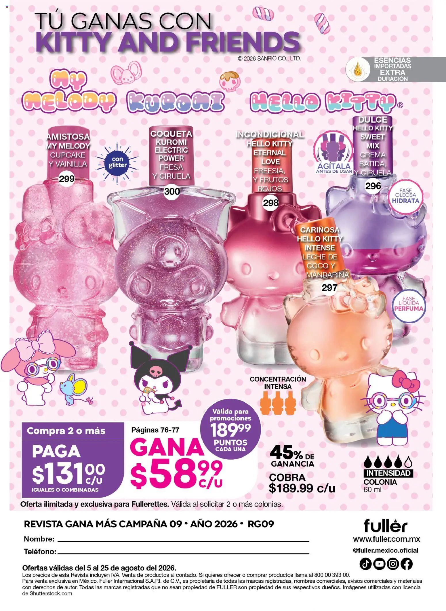 Nuevas ofertas de Fuller válidas en toda la República Mexicana desde el 05/08/2026. ¡Encuentra las mejores ofertas en Fuller Gana Mas 8 2026! | Página: 44 | Productos: Fresa, Leche, Glitter, Campana