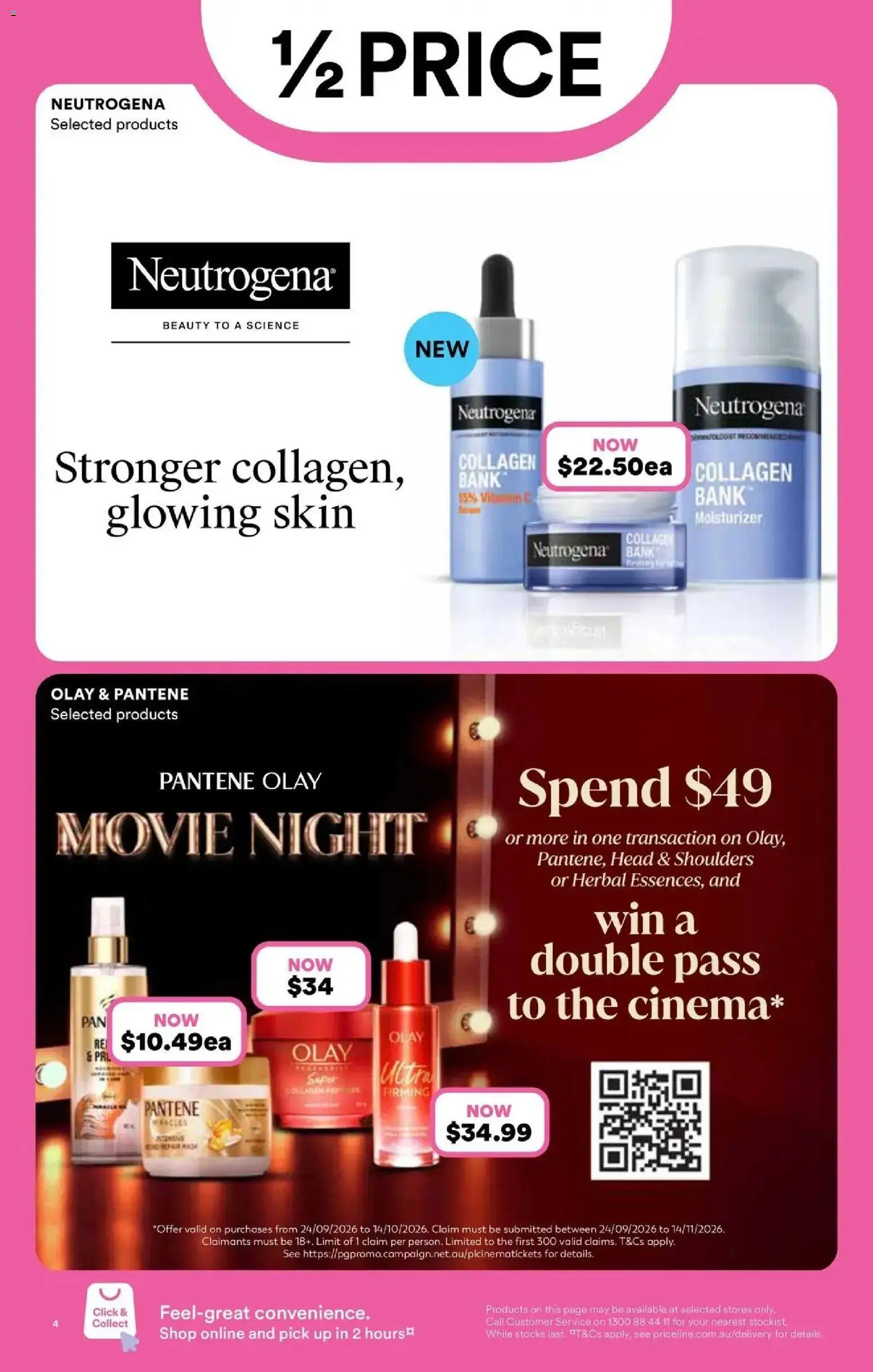 Priceline Pharmacy catalogue Baulkham Hills - 24/09/2026 > weekly / monthly specials | Page: 4 | Products: Collagen, Herbal, Head & Shoulders, Vitamin