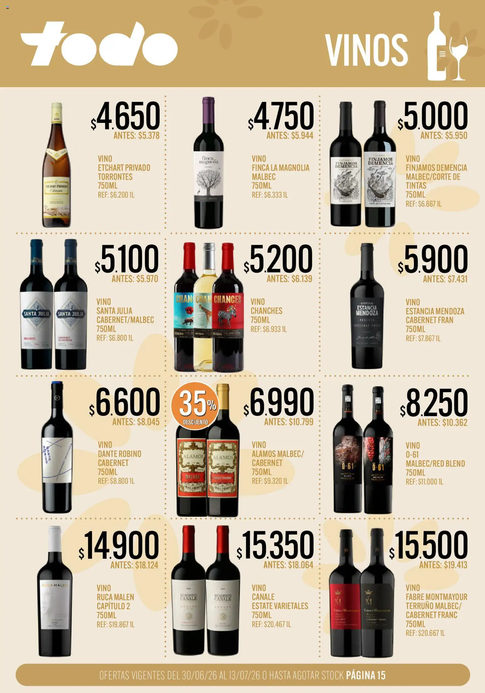 Supermercados TODO Ofertas │ válido desde el 30/06/2026 | Página: 15 | Productos: Vino