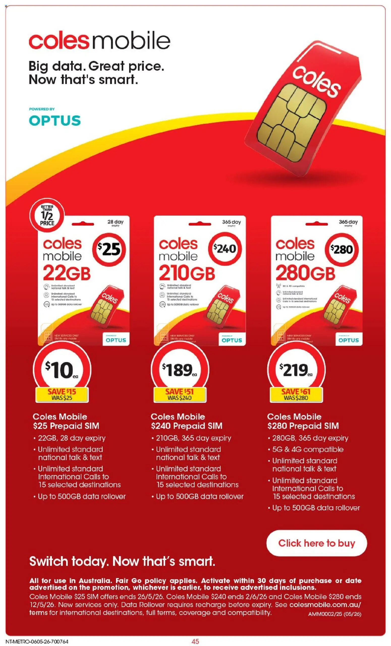 Coles catalogue - valid from 06.05.2026 | Page: 45 | Products: Cleaner, Stain remover, Dishwasher, Tissues