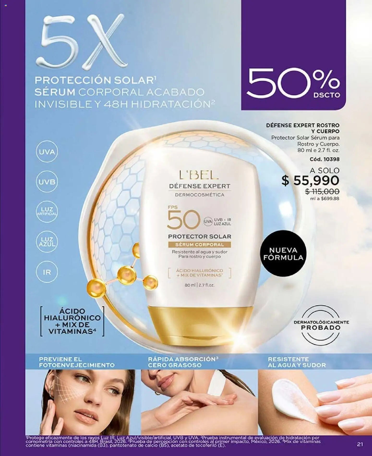 L'Bel revista - valida desde el 28/08/2026 | Página: 21 | Productos: Agua, Uva, Vitaminas, Protector solar