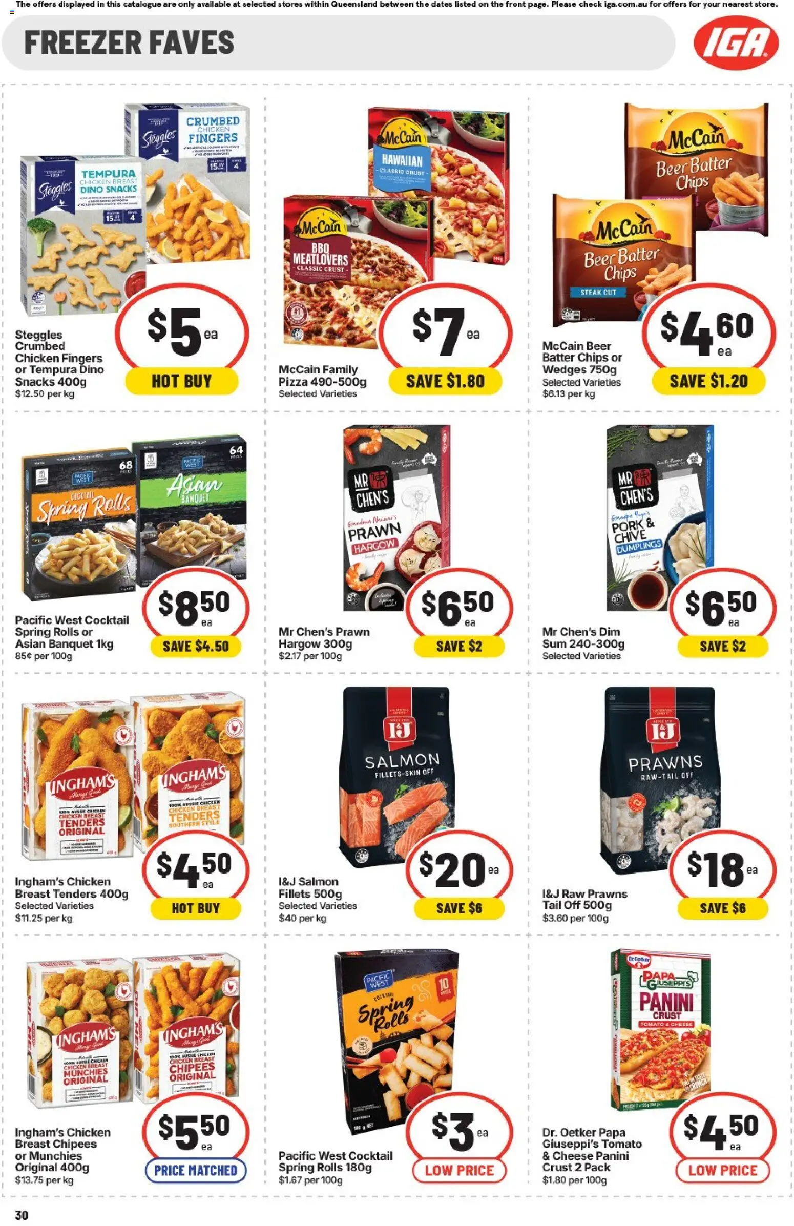 IGA catalogue - valid from 08/07/2026 | Page: 26 | Products: Pizza, Beer, Pork, Prawns