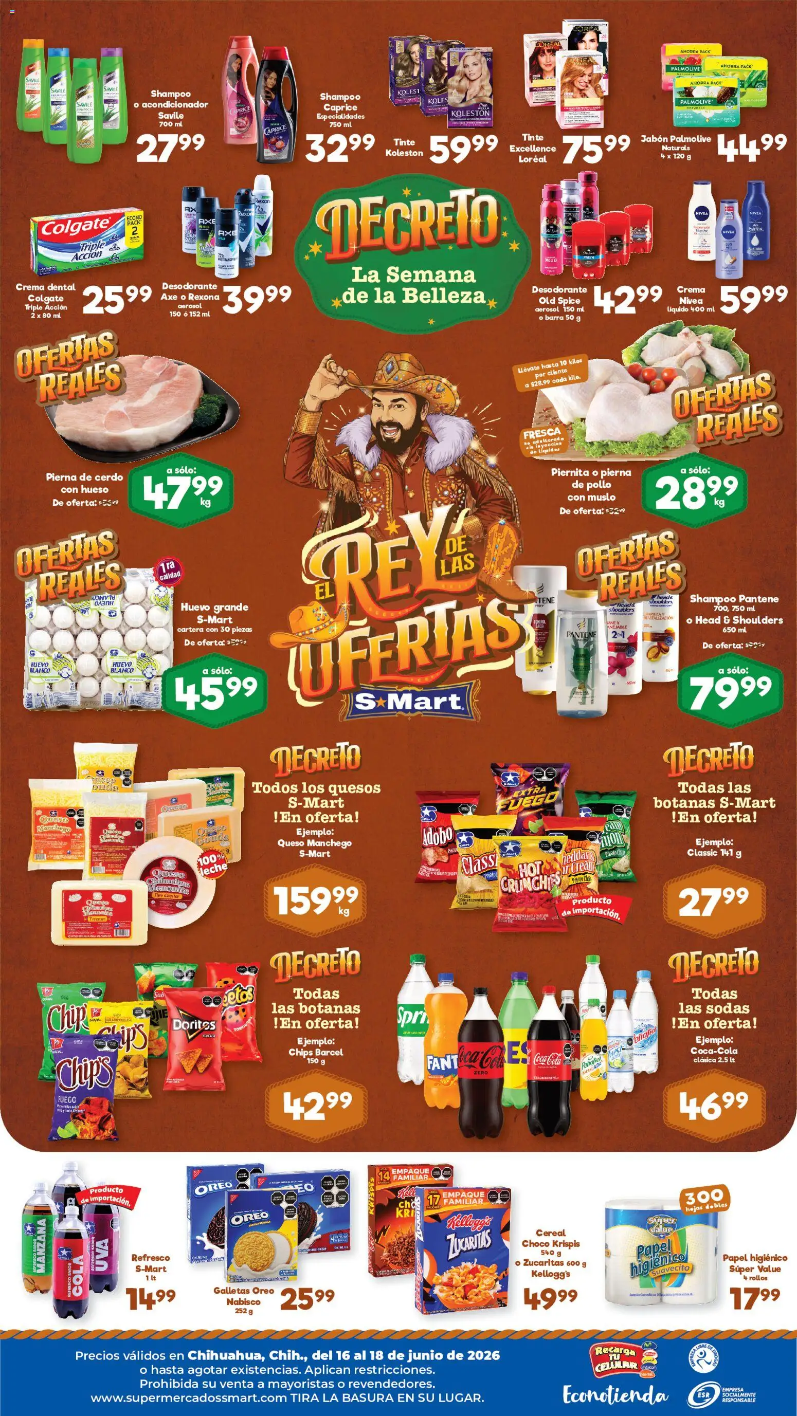 Nuevas ofertas de S-Mart válidas en toda la República Mexicana desde el 16.06.2026. ¡Encuentra las mejores ofertas en S-Mart folleto! | Página: 2 | Productos: Pollo, Manzana, Queso, Acondicionador