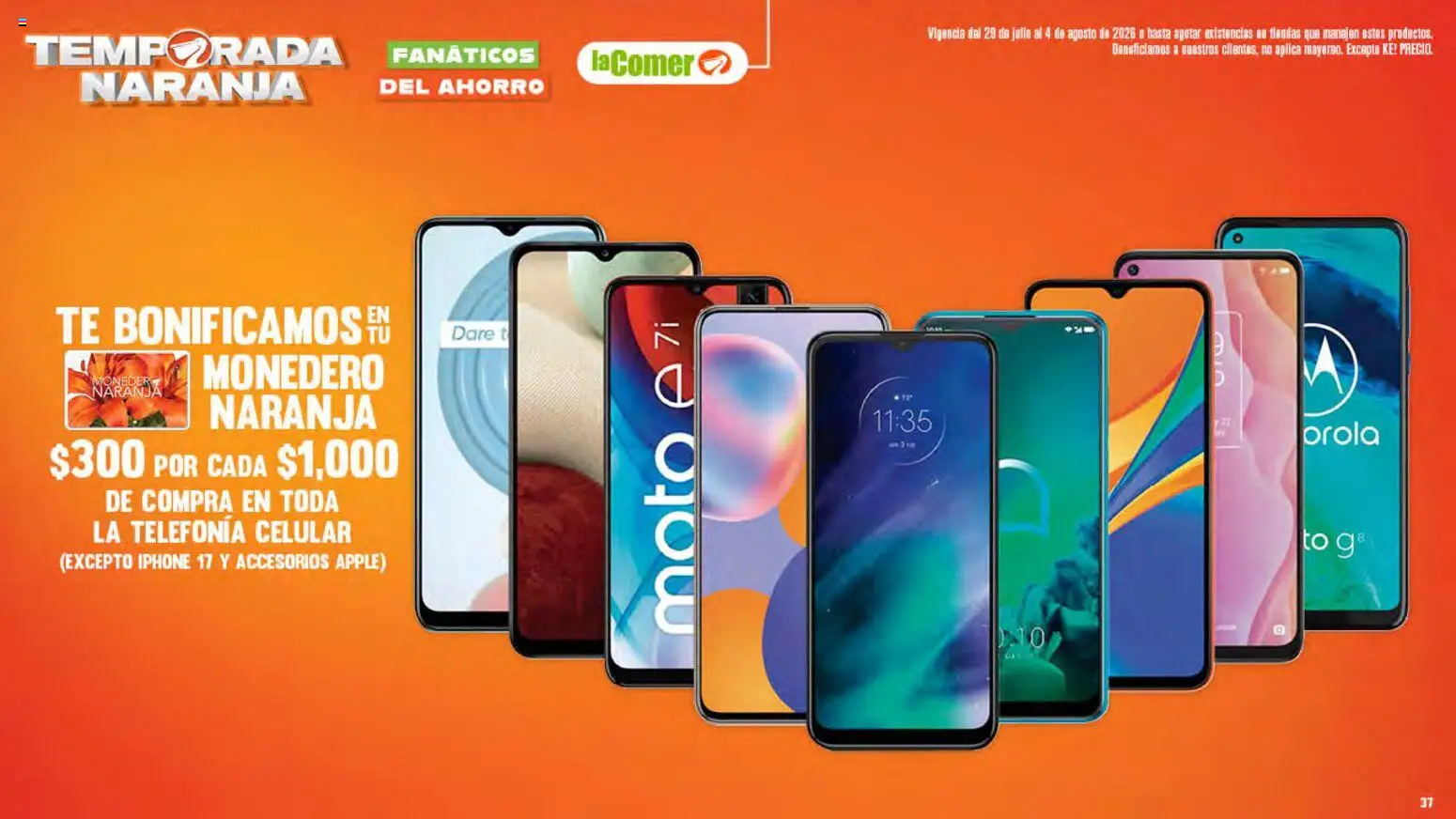 Nuevas ofertas de La Comer válidas en toda la República Mexicana desde el 29/07/2026. ¡Encuentra las mejores ofertas en La Comer folleto! | Página: 37 | Productos: Monedero, Té