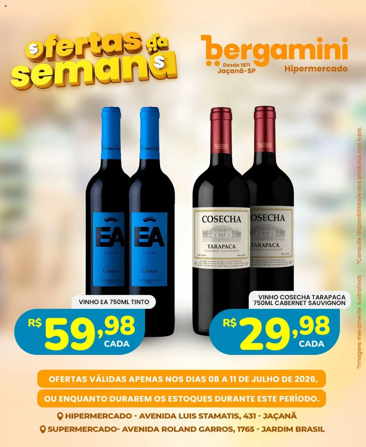 Supermercado Bergamini Folheto - válido de 08/07/2026 | Página: 24 | Produtos: Vinho