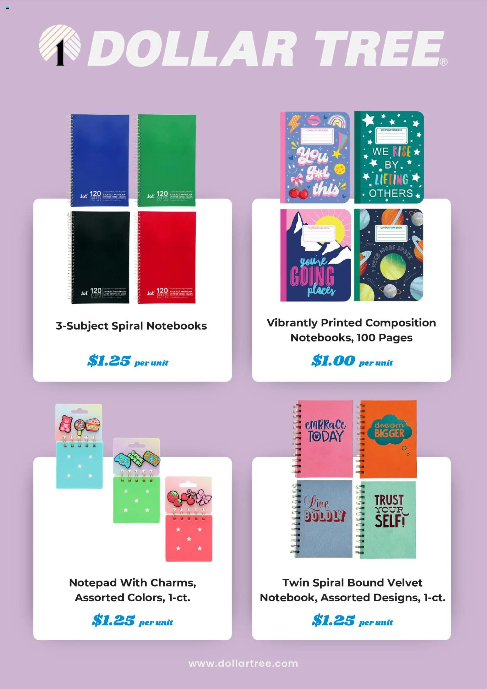 Dollar Tree Weekly Ad - valid from 08/01/2026 | Page: 6 | Products: Notebook