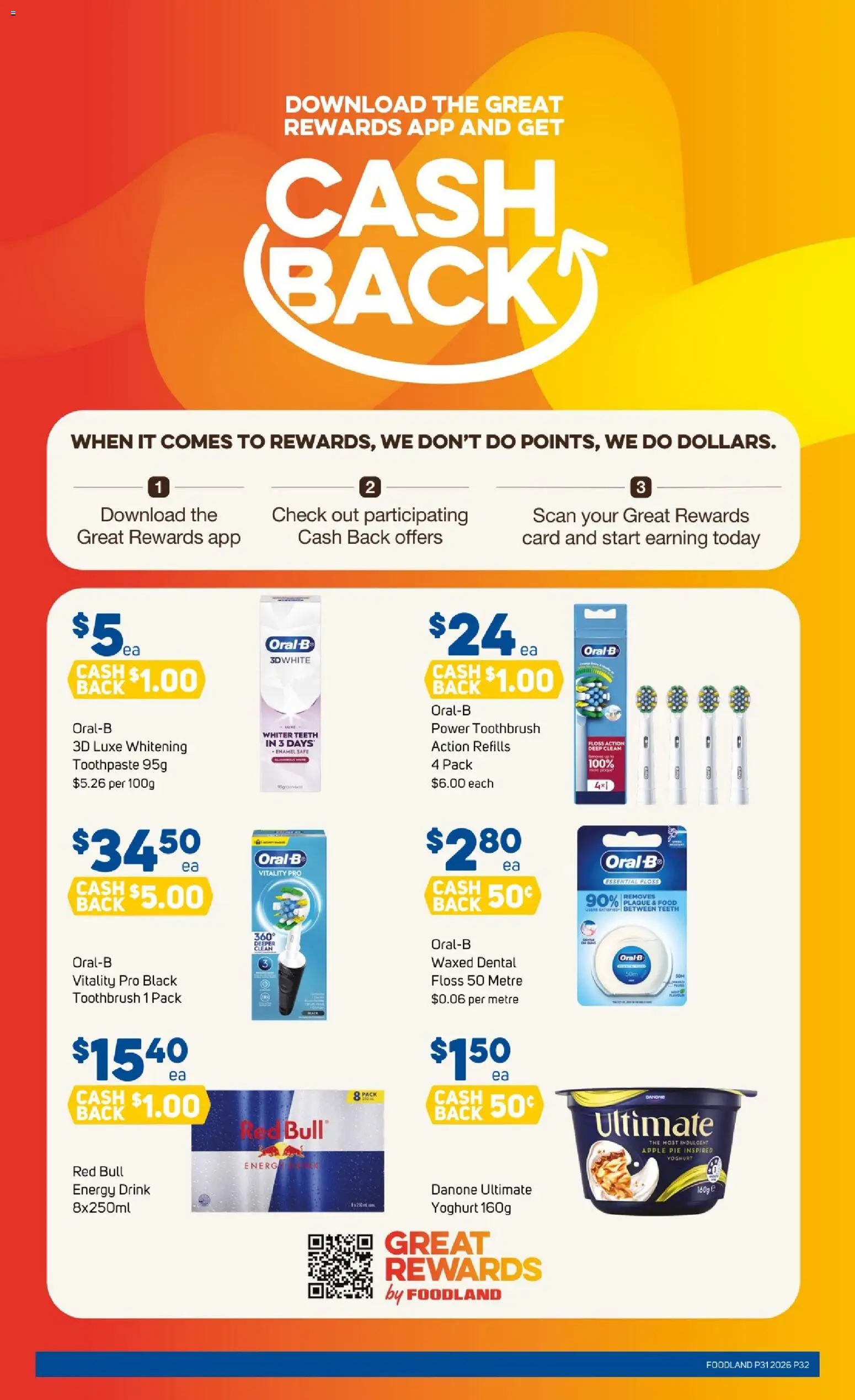 Foodland catalogue - valid from 29/07/2026 | Page: 32 | Products: Yoghurt, Energy drink, Toothpaste, Safe
