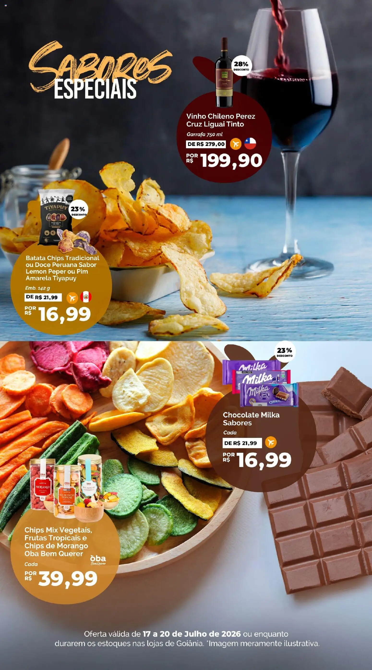 Oba Hortifruti Folheto - válido de 17/07/2026 | Página: 2 | Produtos: Chocolate, Vinho, Batata