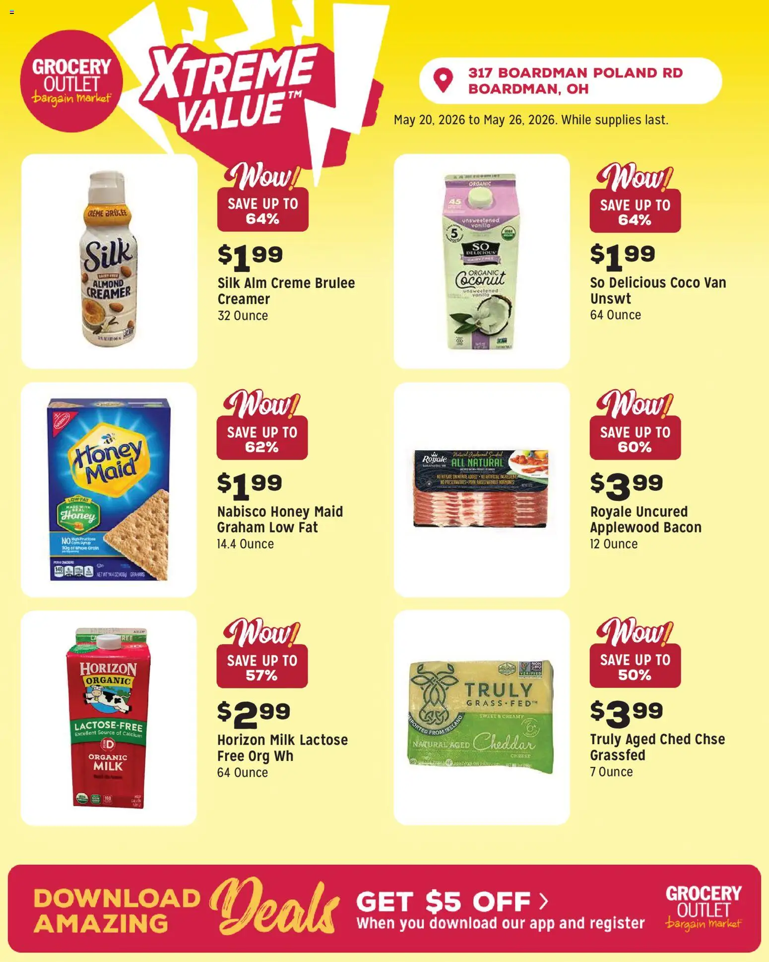 Grocery Outlet Weekly Ad - OH - valid from 20.05.2026 | Page: 7 | Products: Corn, Milk, Cheese