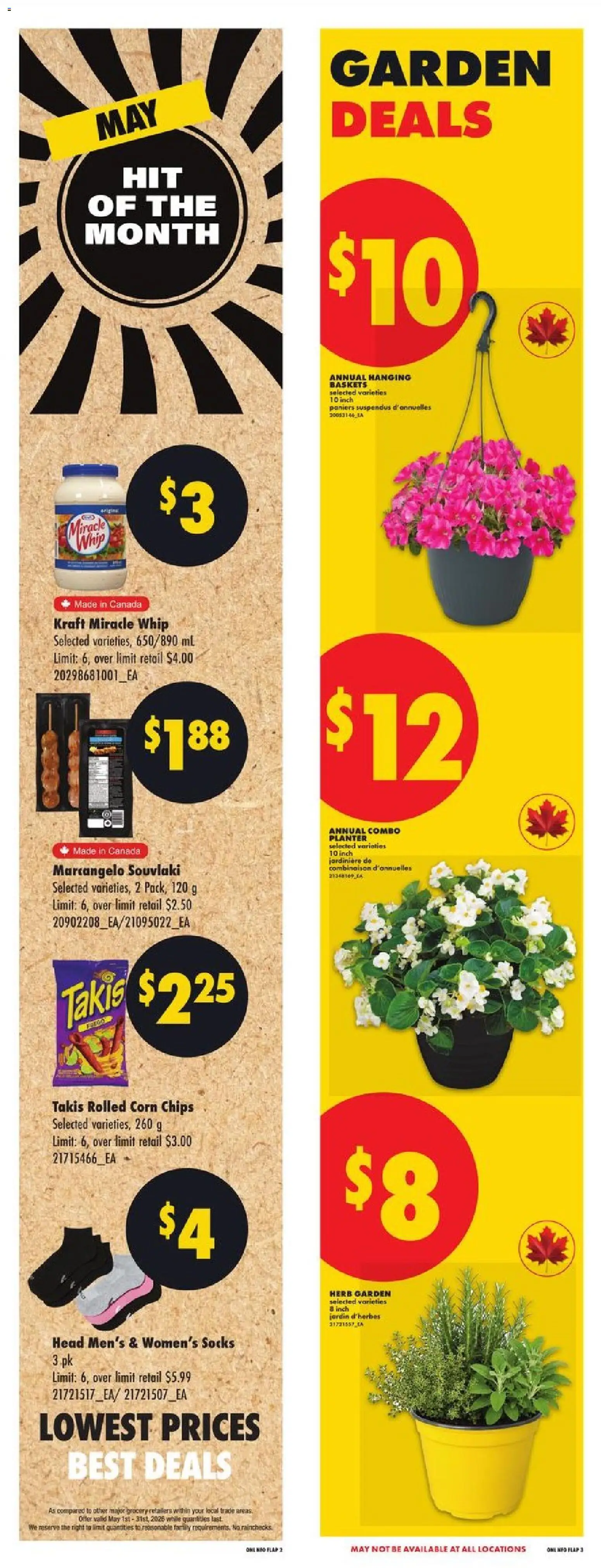 No Frills flyer valid from 21.05.2026 | Page: 5 | Products: Chips, Basket, Socks