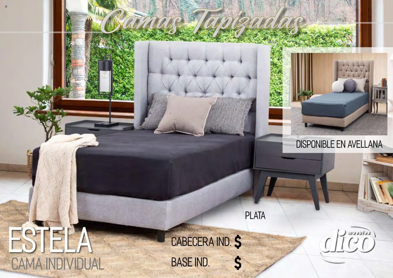 Nuevas ofertas de Muebles Dico válidas en toda la República Mexicana desde el 01.04.2026. ¡Encuentra las mejores ofertas en Muebles Dico catálogo Camas tapizadas ! | Página: 44 | Productos: Cabecera, Cama