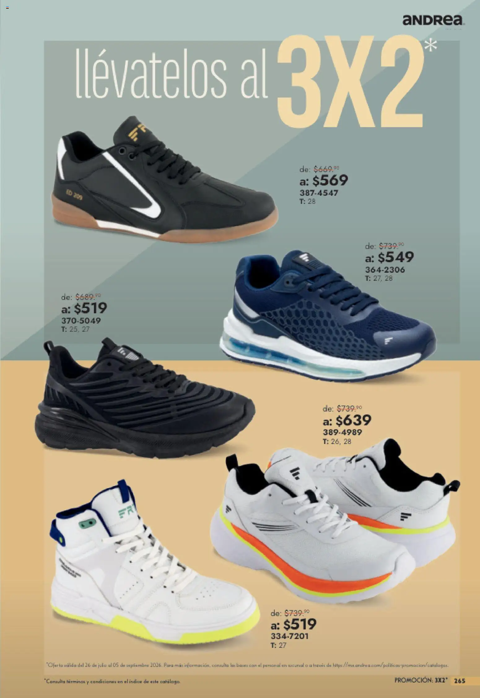 Nuevas ofertas de Andrea válidas en toda la República Mexicana desde el 26/07/2026. ¡Encuentra las mejores ofertas en Andrea catálogo Outlet! | Página: 265