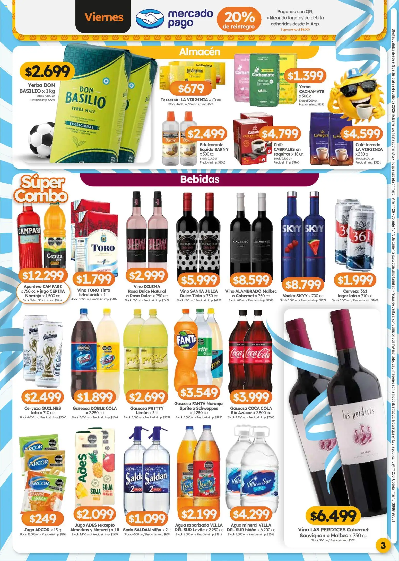 Cordiez ofertas │ válido desde el 09/07/2026 | Página: 3 | Productos: Azucar, Soda, Vino, Té