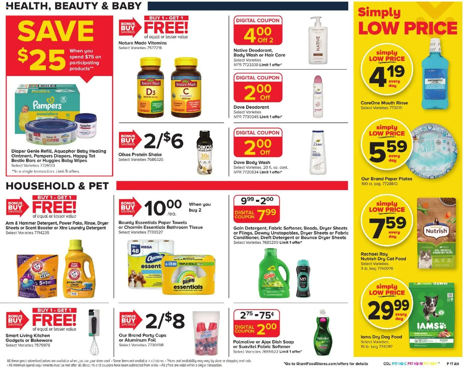 Giant Weekly Ad - valid from 01.05.2026 | Page: 21 | Products: Cat Food, Deodorant, Fabric softener, Detergent