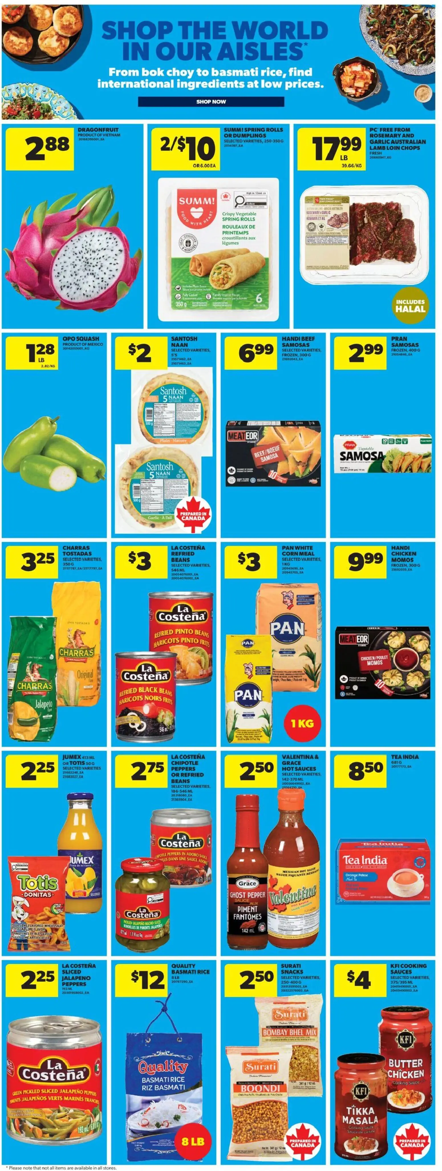 Real Canadian Superstore flyer valid from 16.04.2026 | Page: 13 | Products: Rice, Tea, Beef, PC