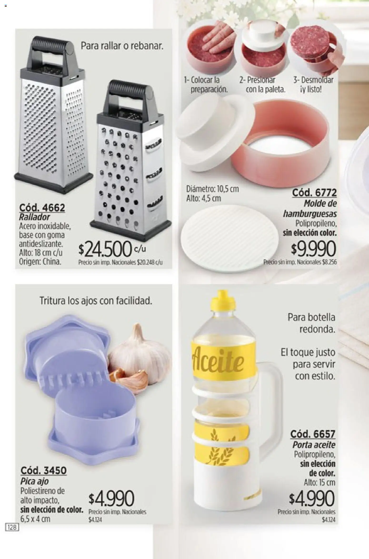 Catálogo Amodil Campaña 15 │ válido desde el 26/08/2026 | Página: 128 | Productos: Botella, Rallar, Aceite, Ajo