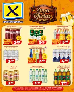 X Supermercados ofertas Ambev - Pré-Visualização do folheto da loja X Supermercados, válido de 11.06.2026