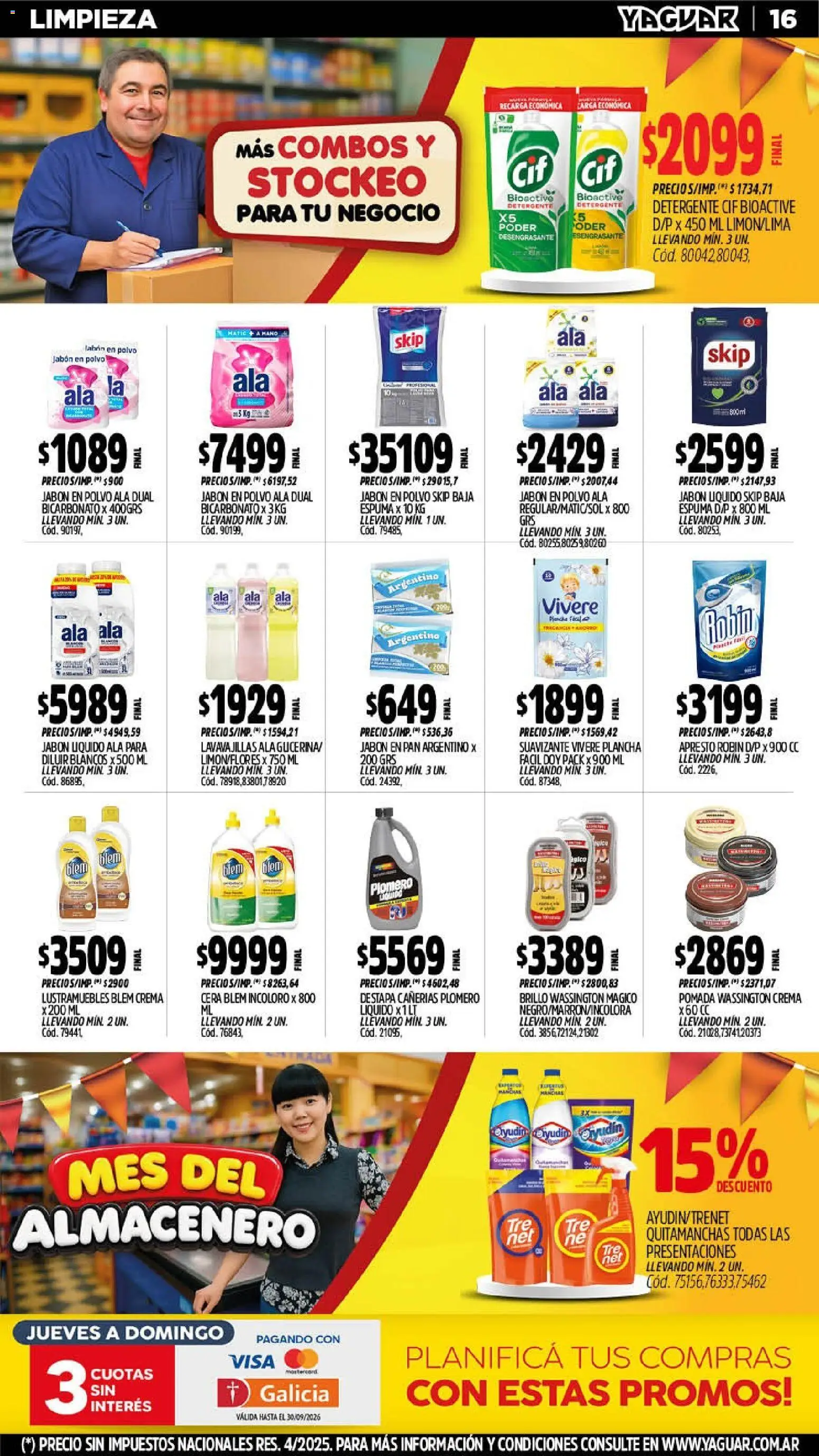 Yaguar - Oferta Semanal Jujuy │ válido desde el 07/09/2026 | Página: 15 | Productos: Lustramuebles, Lavavajillas, Brillo, Suavizante