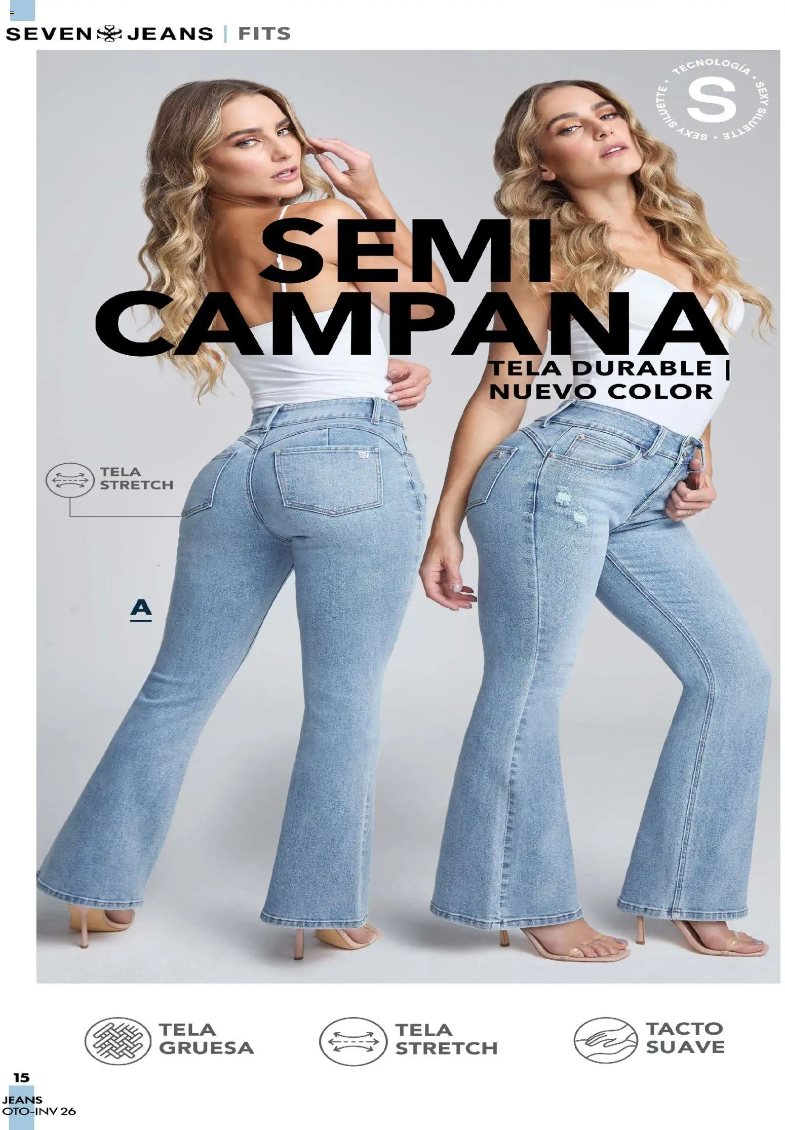 Nuevas ofertas de Price Shoes válidas en toda la República Mexicana desde el 03/08/2026. ¡Encuentra las mejores ofertas en Price Shoes catálogo Seven Jeans! | Página: 15 | Productos: Campana