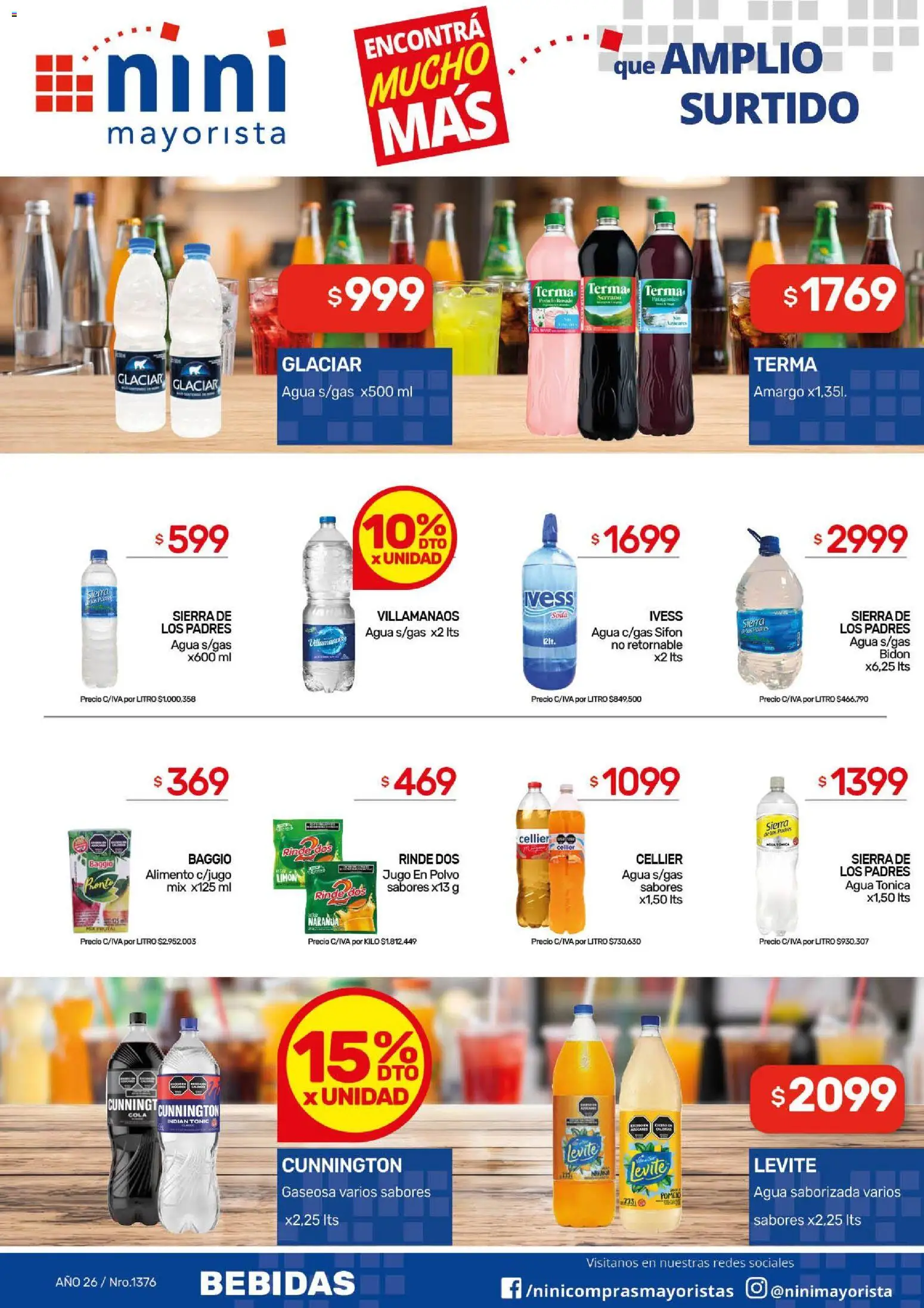 NINI Mayorista catálogo │ válido desde el 07/09/2026 | Página: 18 | Productos: Bebidas, Agua, Agua tónica, Sierra