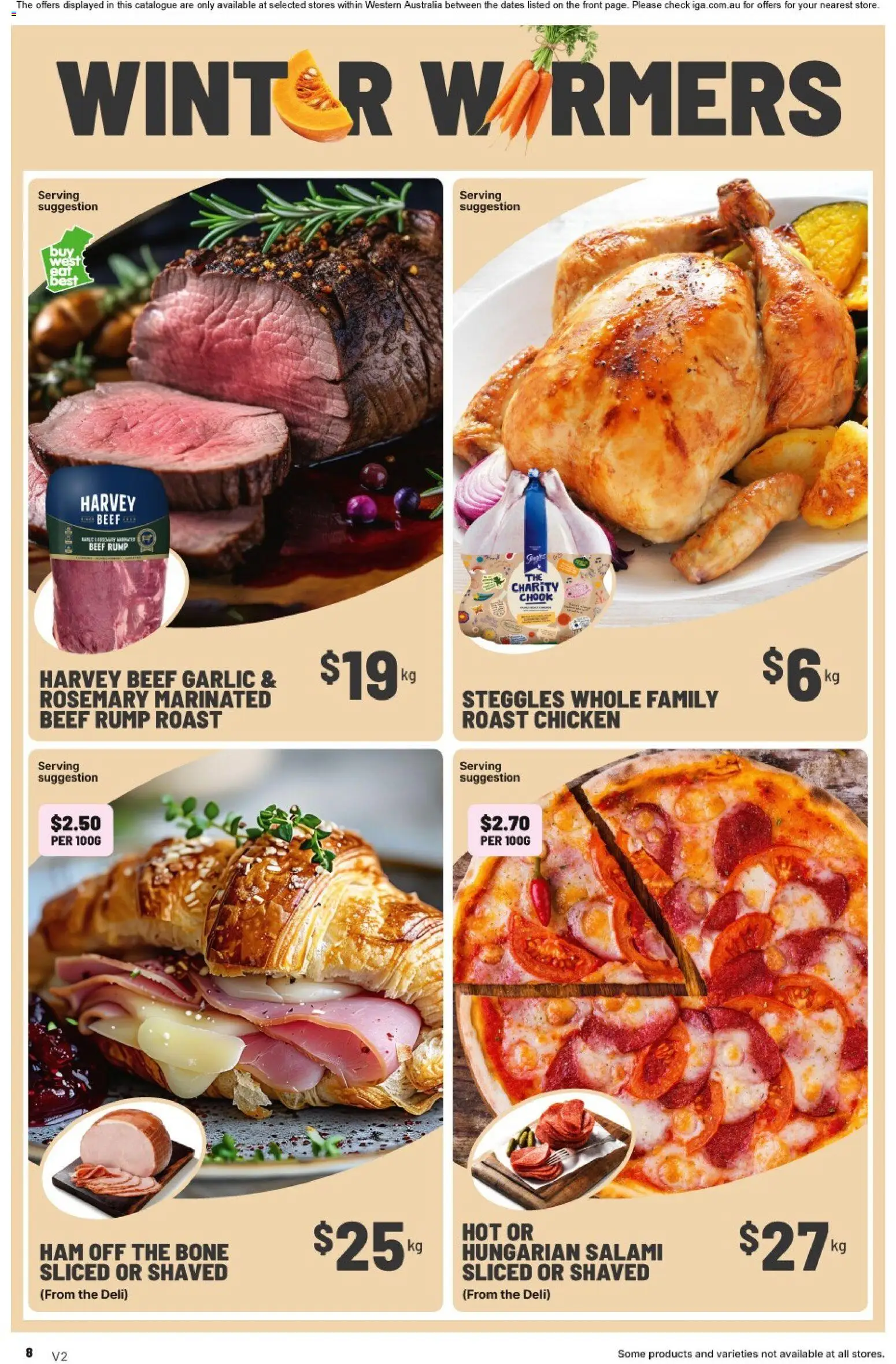 IGA catalogue - valid from 22/07/2026 | Page: 8 | Products: Salami, Ham, Beef, Garlic