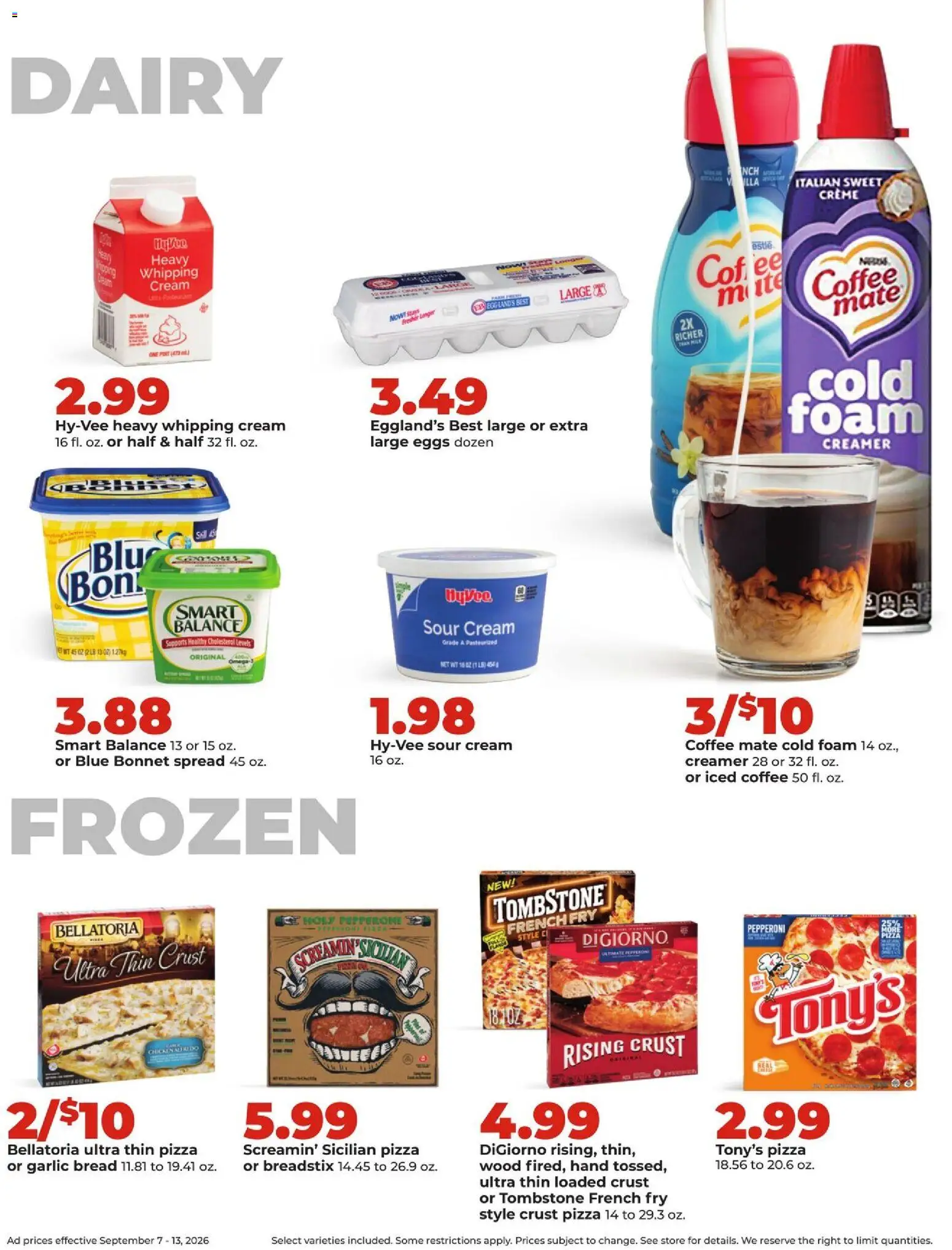 HyVee Weekly Ad - valid from 09/07/2026 | Page: 30 | Products: Bread, Garlic, Iced coffee, Foam