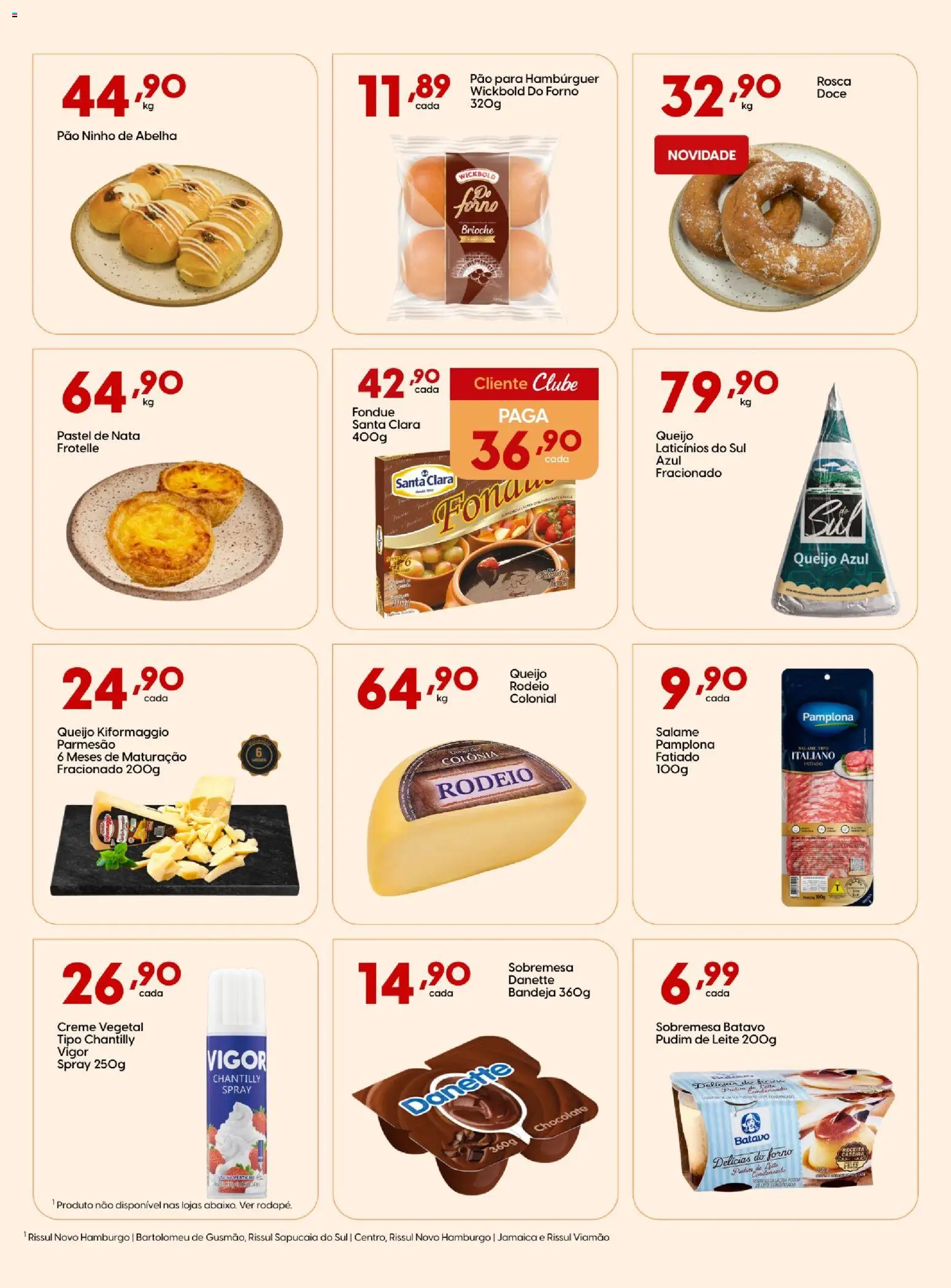 Rissul Folheto - válido de 04.06.2026 | Página: 9 | Produtos: Leite, Pão, Chocolate, Bandeja